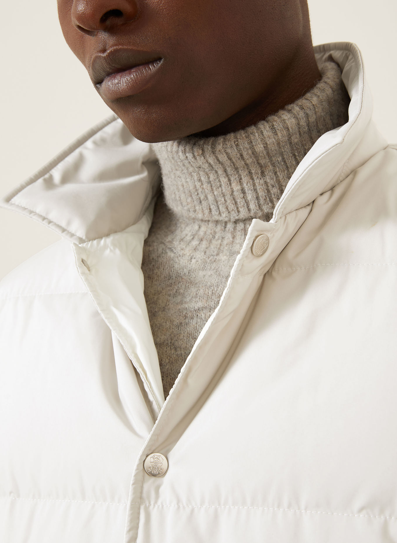 BRUNELLO CUCINELLI Daunenweste: CREME