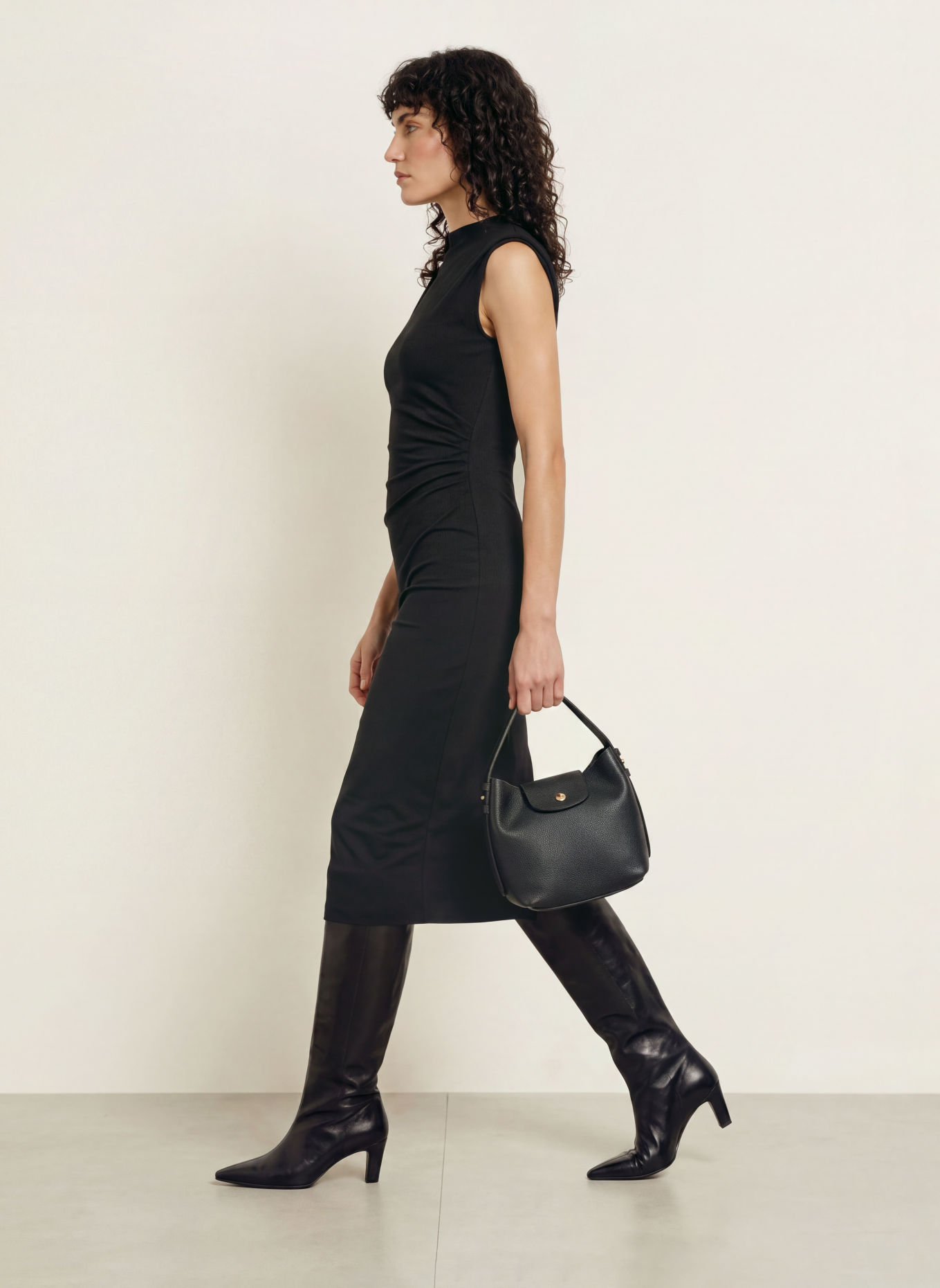 DIANE VON FURSTENBERG DARRIUS-etui-jurk van jersey: ZWART