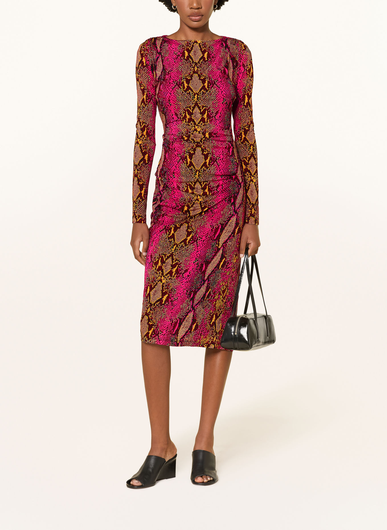 DIANE VON FURSTENBERG Jerseyjurk DARRIUS: ROZE / DONKERROOD / GEEL