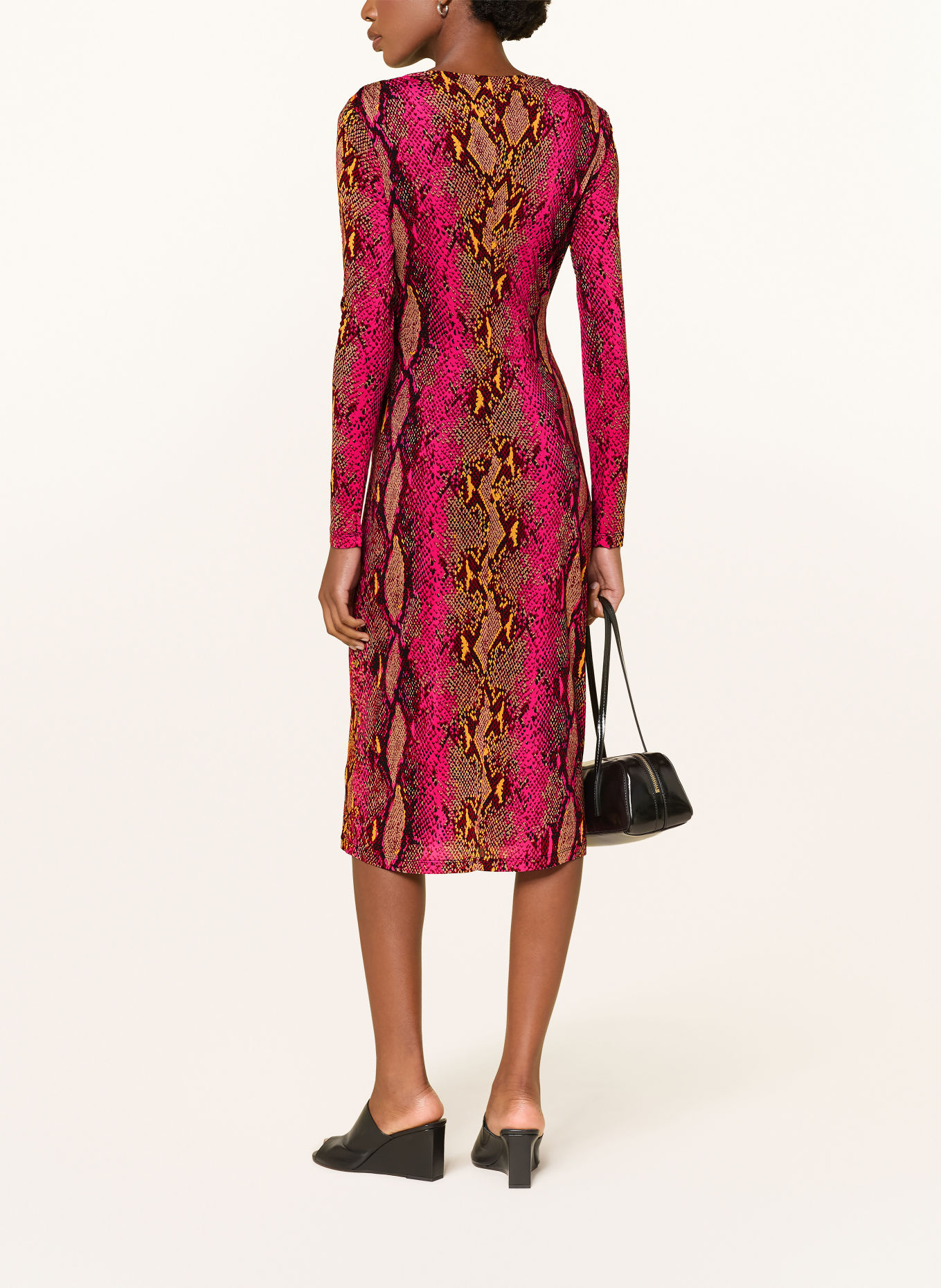 DIANE VON FURSTENBERG Jerseyjurk DARRIUS: ROZE / DONKERROOD / GEEL