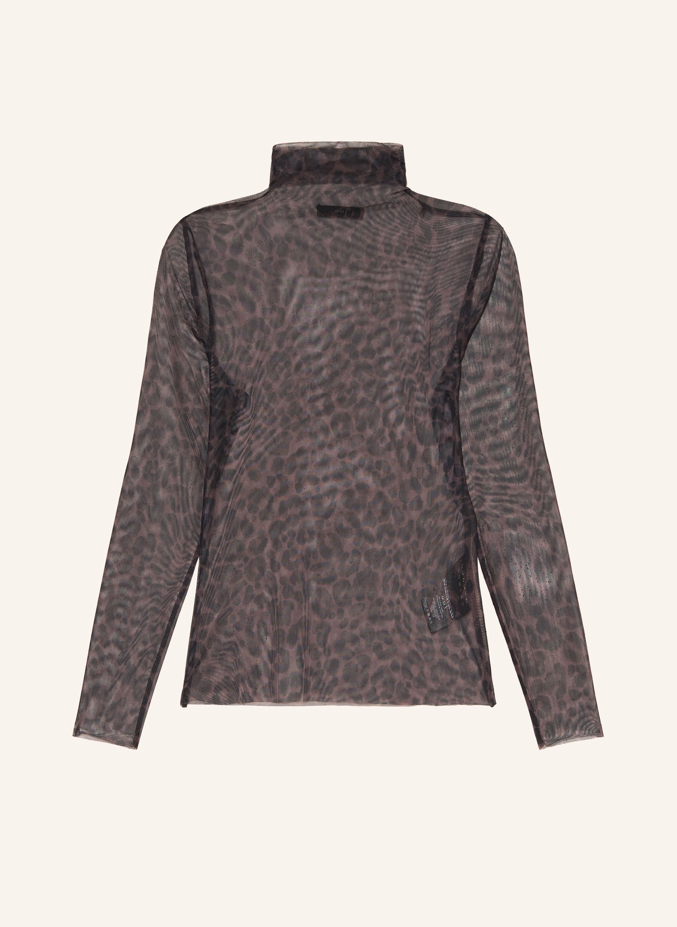 oui Longsleeve aus Mesh: SCHWARZ / GRAU