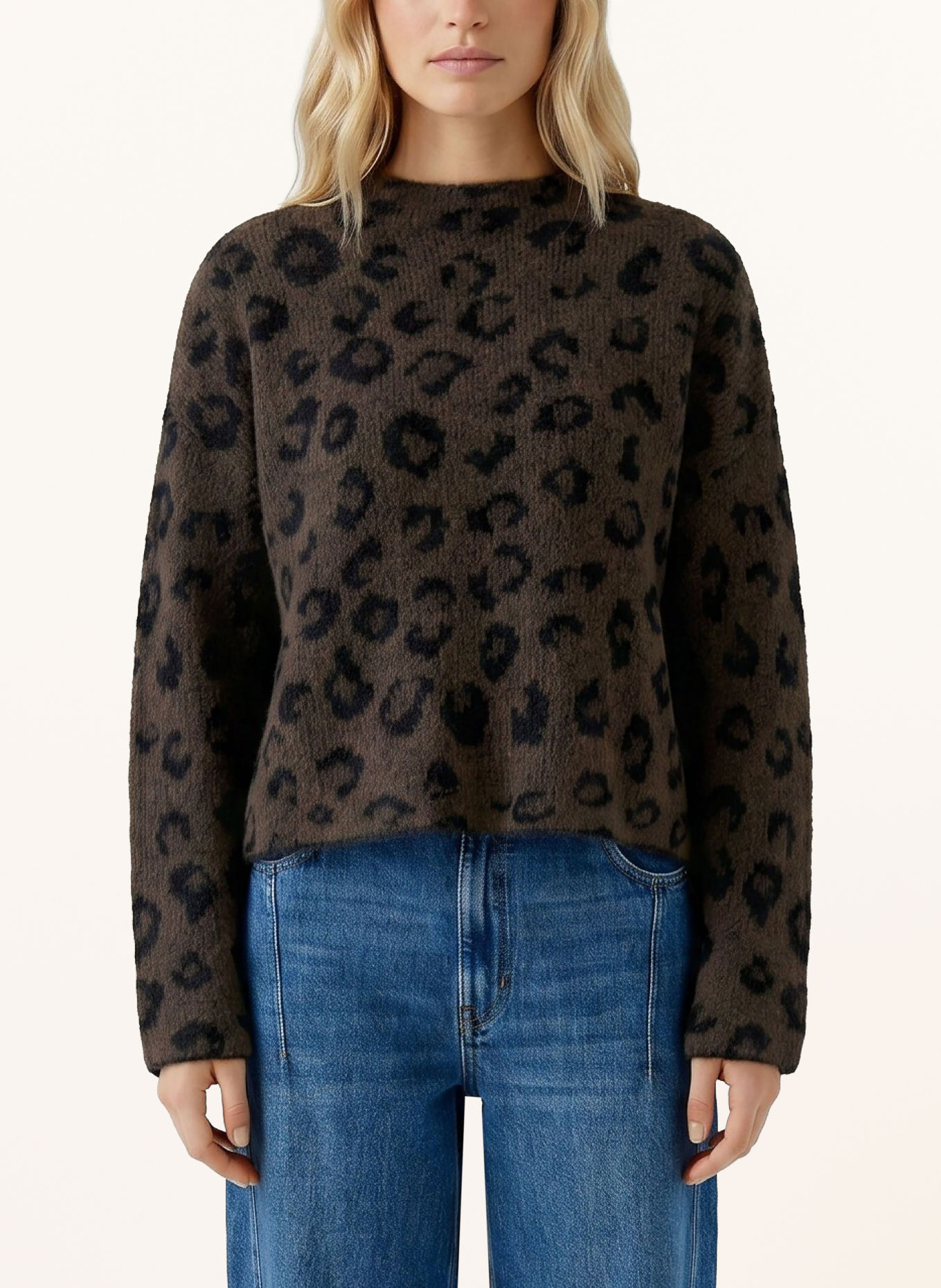 oui Pull: MARRON FONCÉ / GRIS FONCÉ