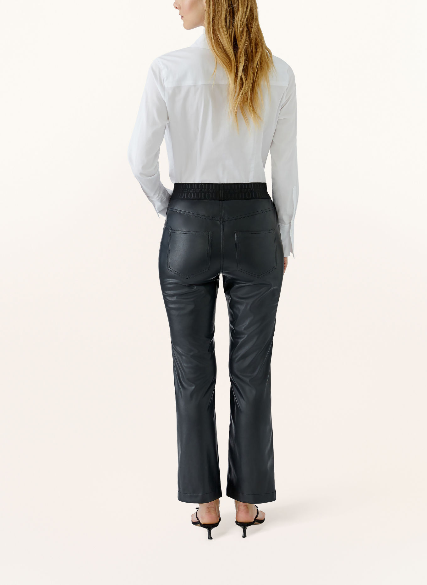 oui 7/8-Hose in Lederoptik: SCHWARZ