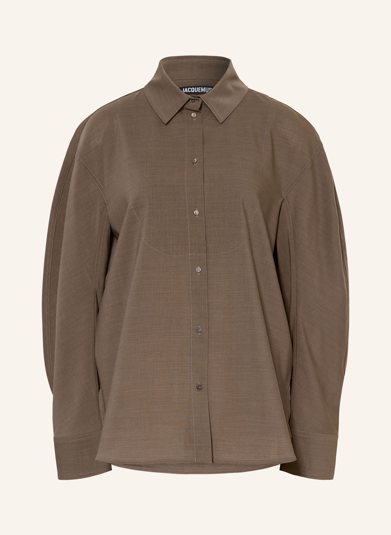 JACQUEMUS Košilová halenka LA CHEMISE CITTA: KHAKI