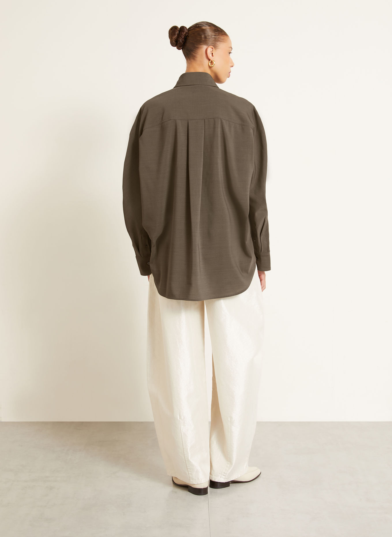 JACQUEMUS Košilová halenka LA CHEMISE CITTA: KHAKI