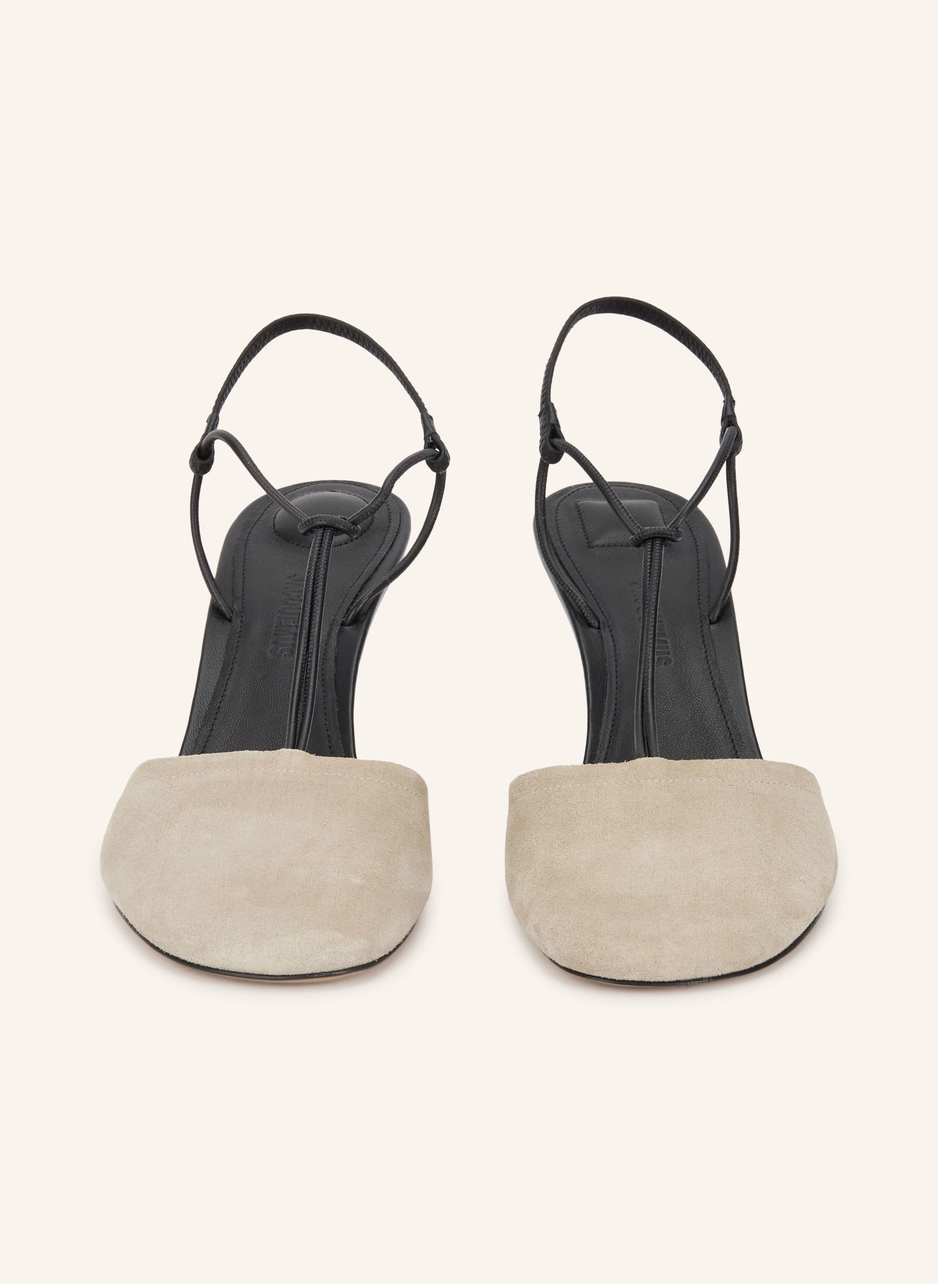 JACQUEMUS Slingpumps LES PINA: BEIGE / SVART