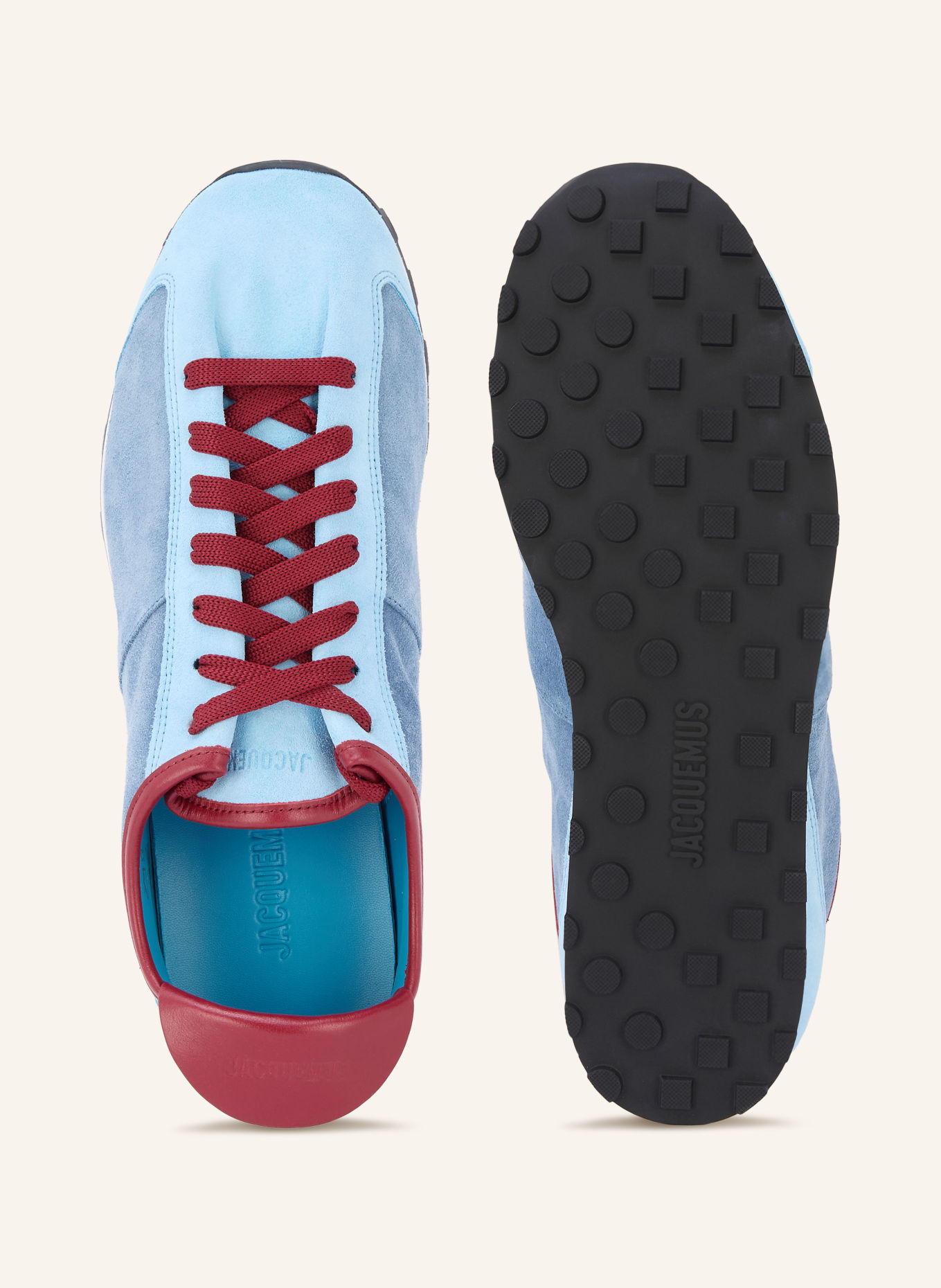 JACQUEMUS Sneaker LES TENNIS: LYSEBLÅ / MØRKERØD / BLÅ