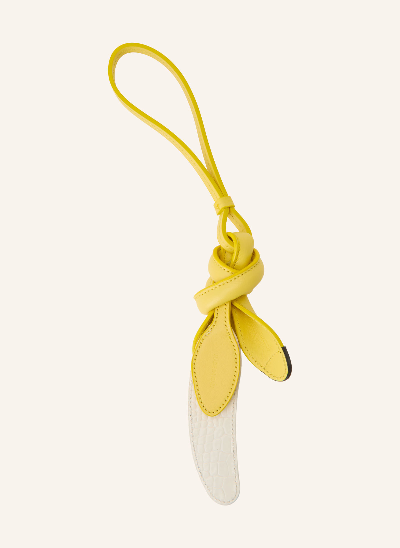 JACQUEMUS Taschenanhänger LE BANANE KEYRING: GELB / DUNKELBRAUN / CREME
