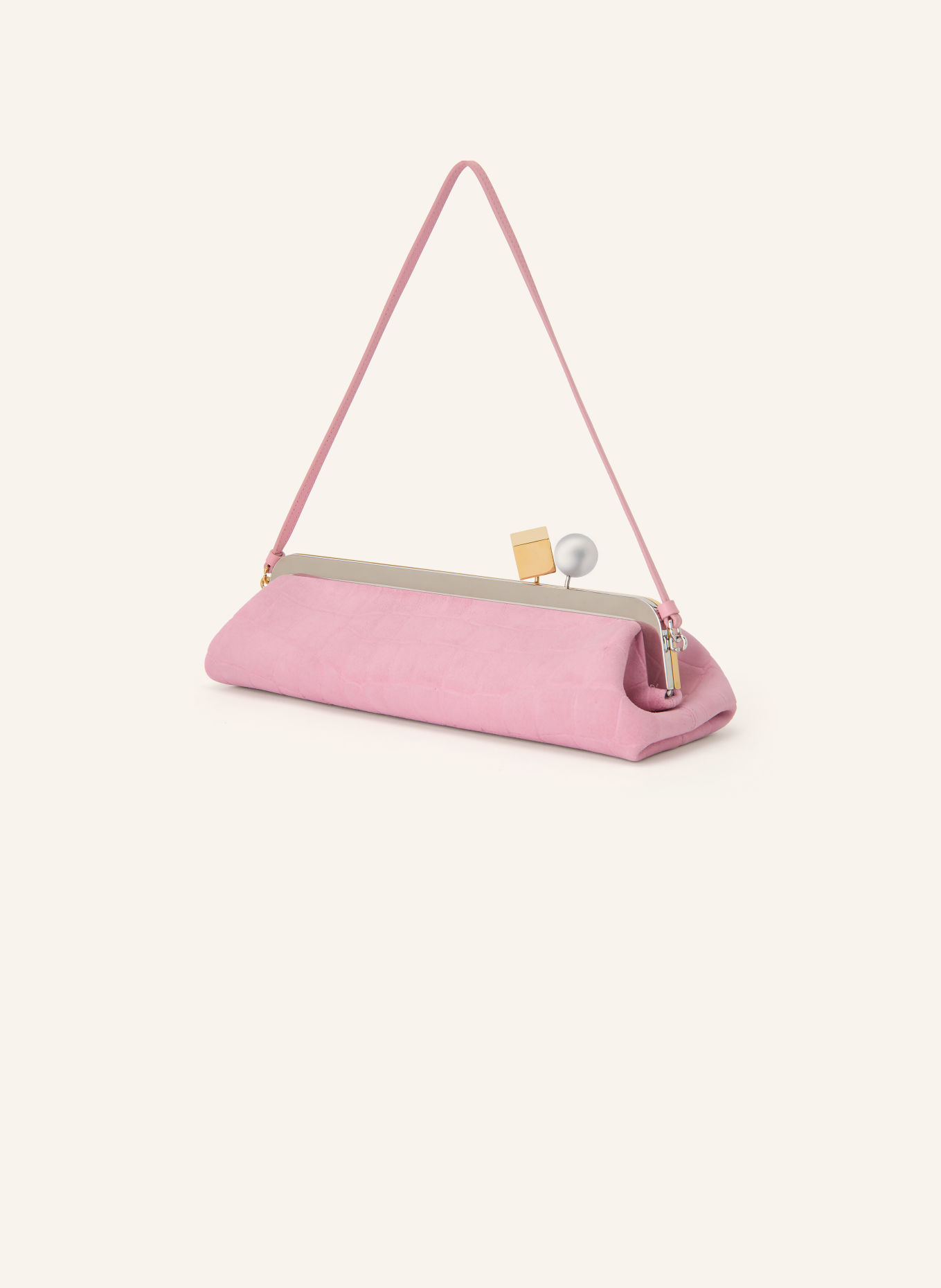 JACQUEMUS Clutch LA POCHETTE SALON: ROZE / ZILVER / GOUD