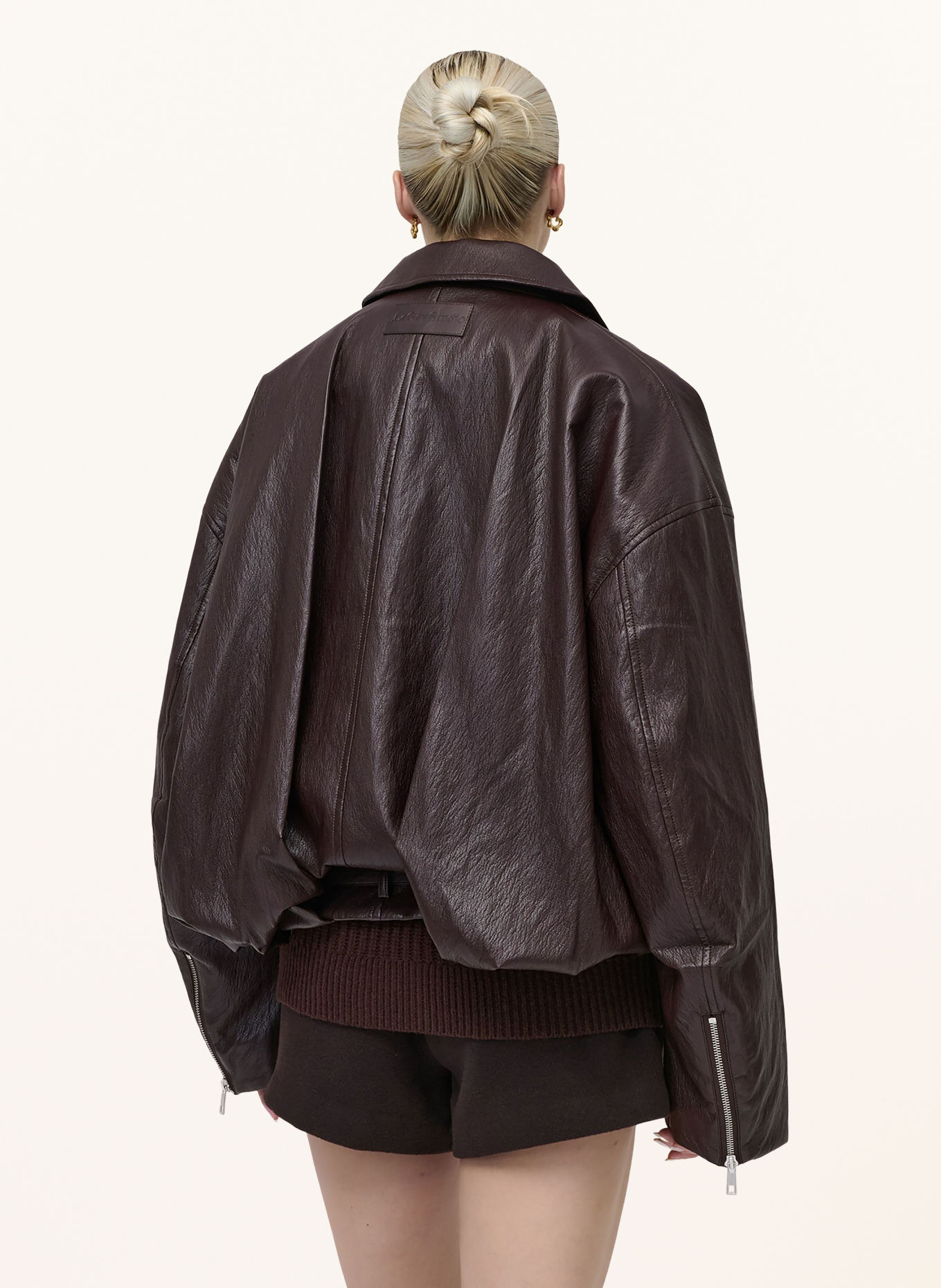 LeGer Studio Jacke CONSTANCE in Lederoptik: DUNKELBRAUN