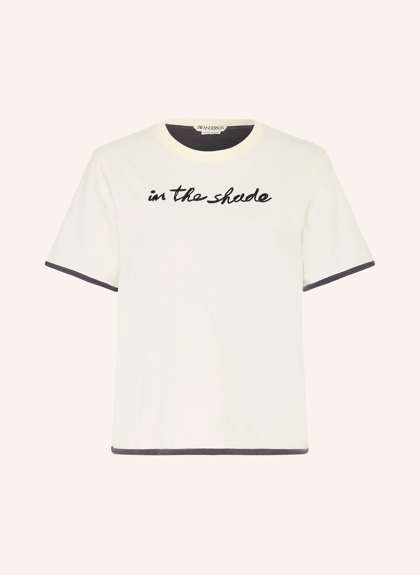 JW ANDERSON T-shirt: ÉCRU / GRIS FONCÉ