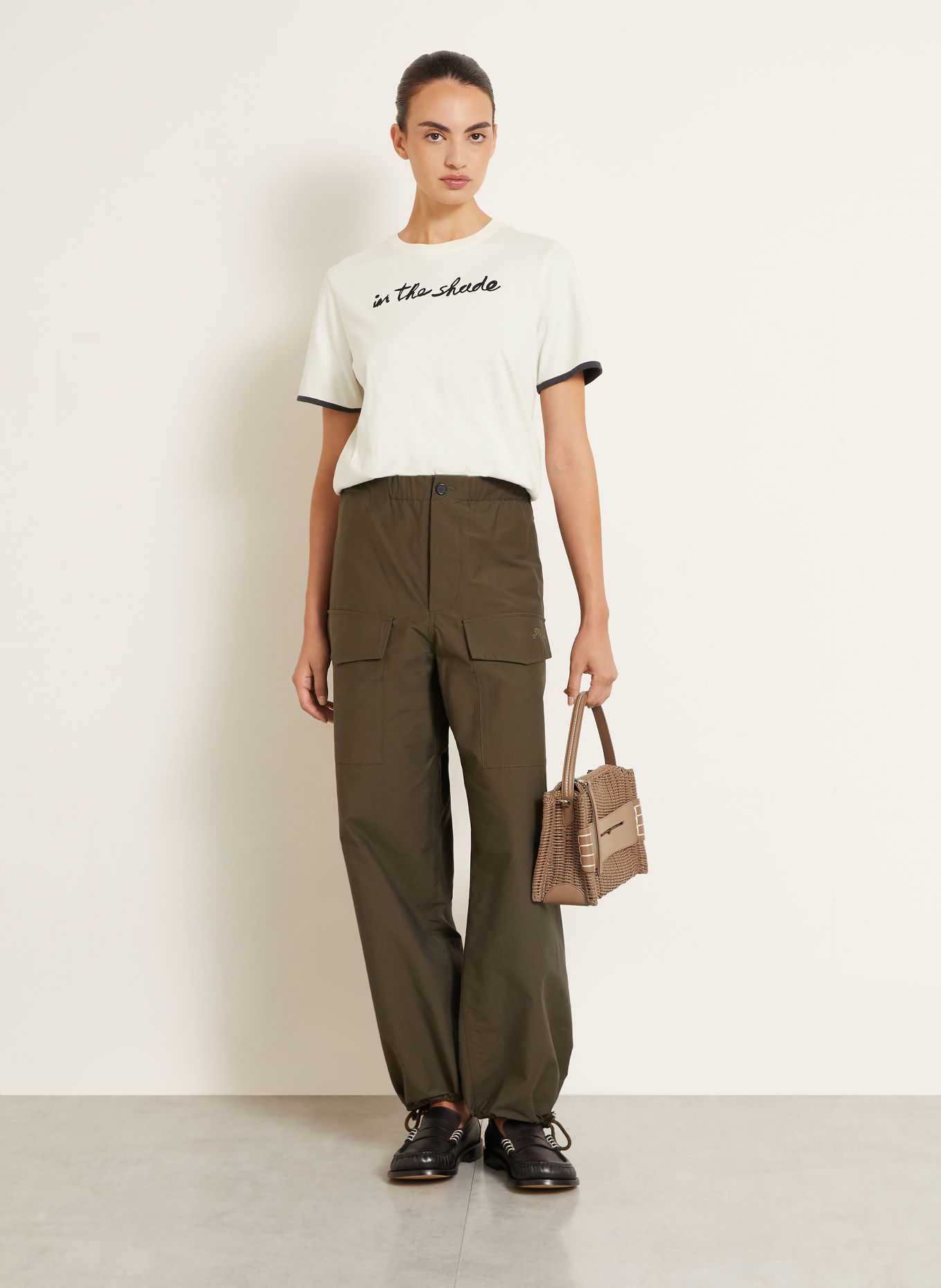 JW ANDERSON T-shirt: ÉCRU / GRIS FONCÉ