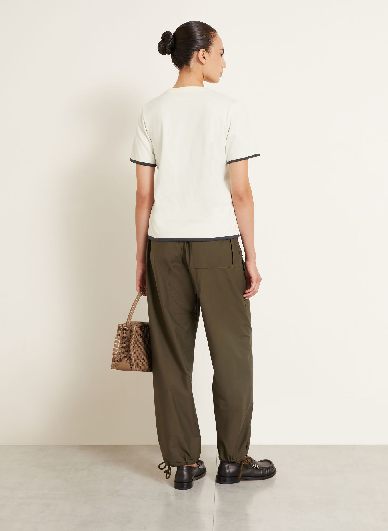 JW ANDERSON T-shirt: ÉCRU / GRIS FONCÉ