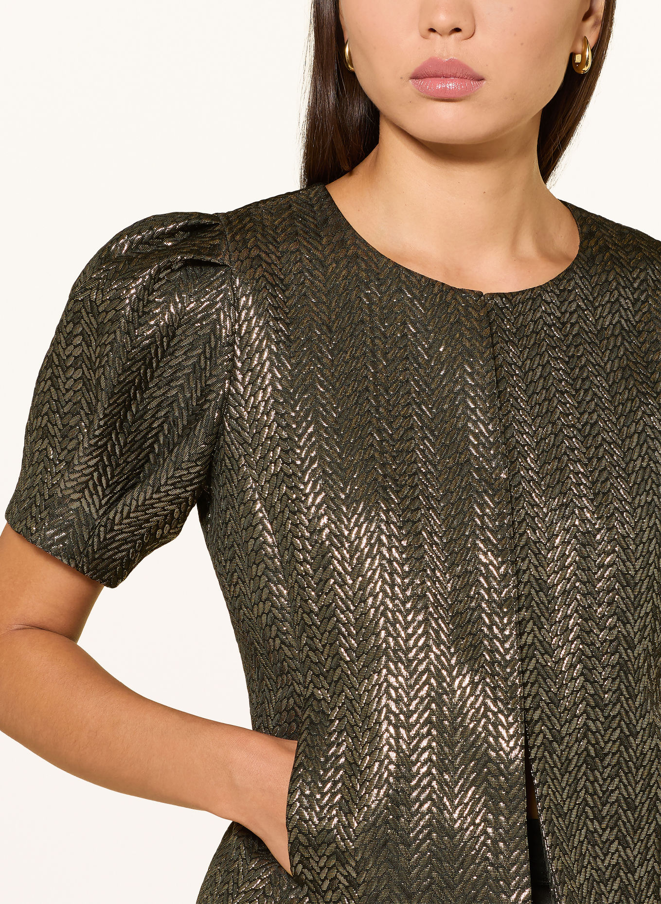 dea kudibal Kastenjacke OLETTADEA mit Glitzergarn: SCHWARZ / GOLD