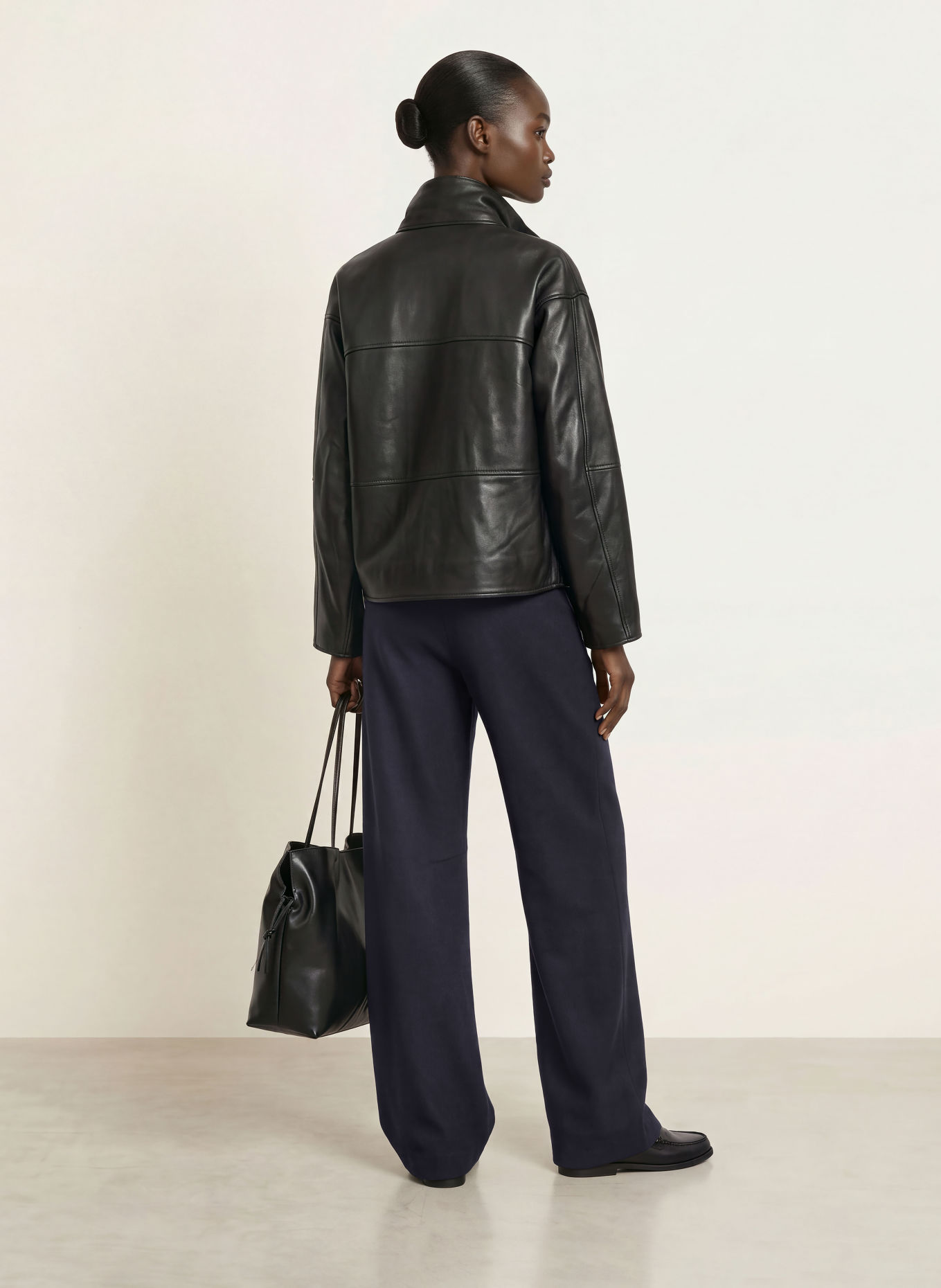 soeur Pantalon palazzo HAWK en flanelle: BLEU FONCÉ
