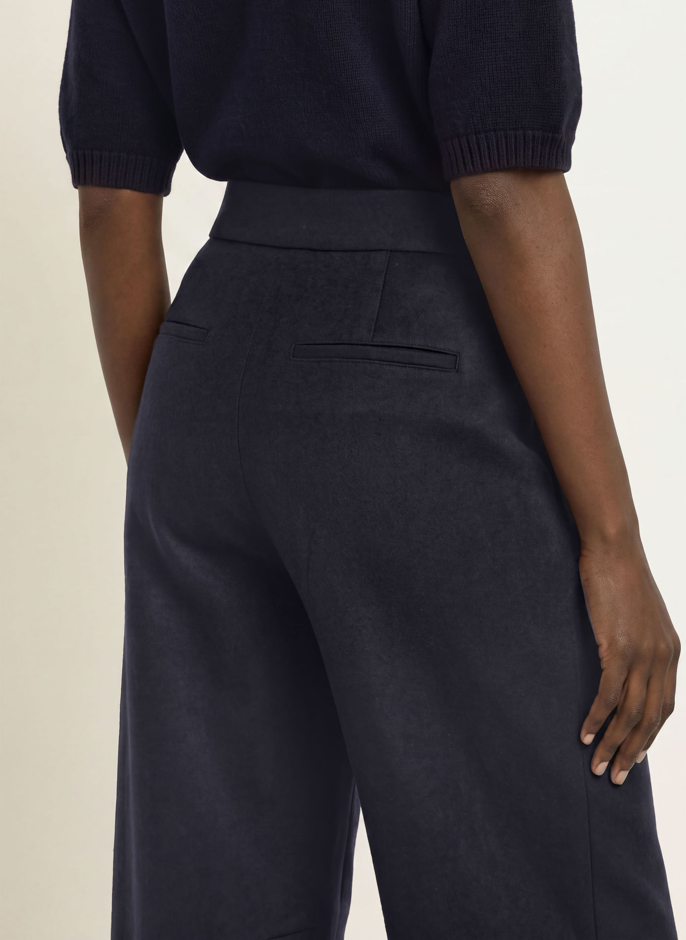 soeur Pantalon palazzo HAWK en flanelle: BLEU FONCÉ