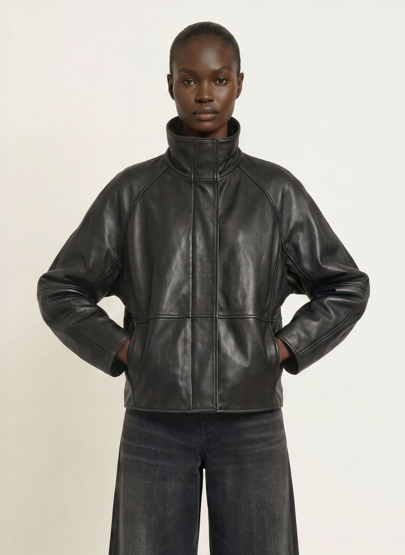 soeur Lederjacke GAMMA: SCHWARZ