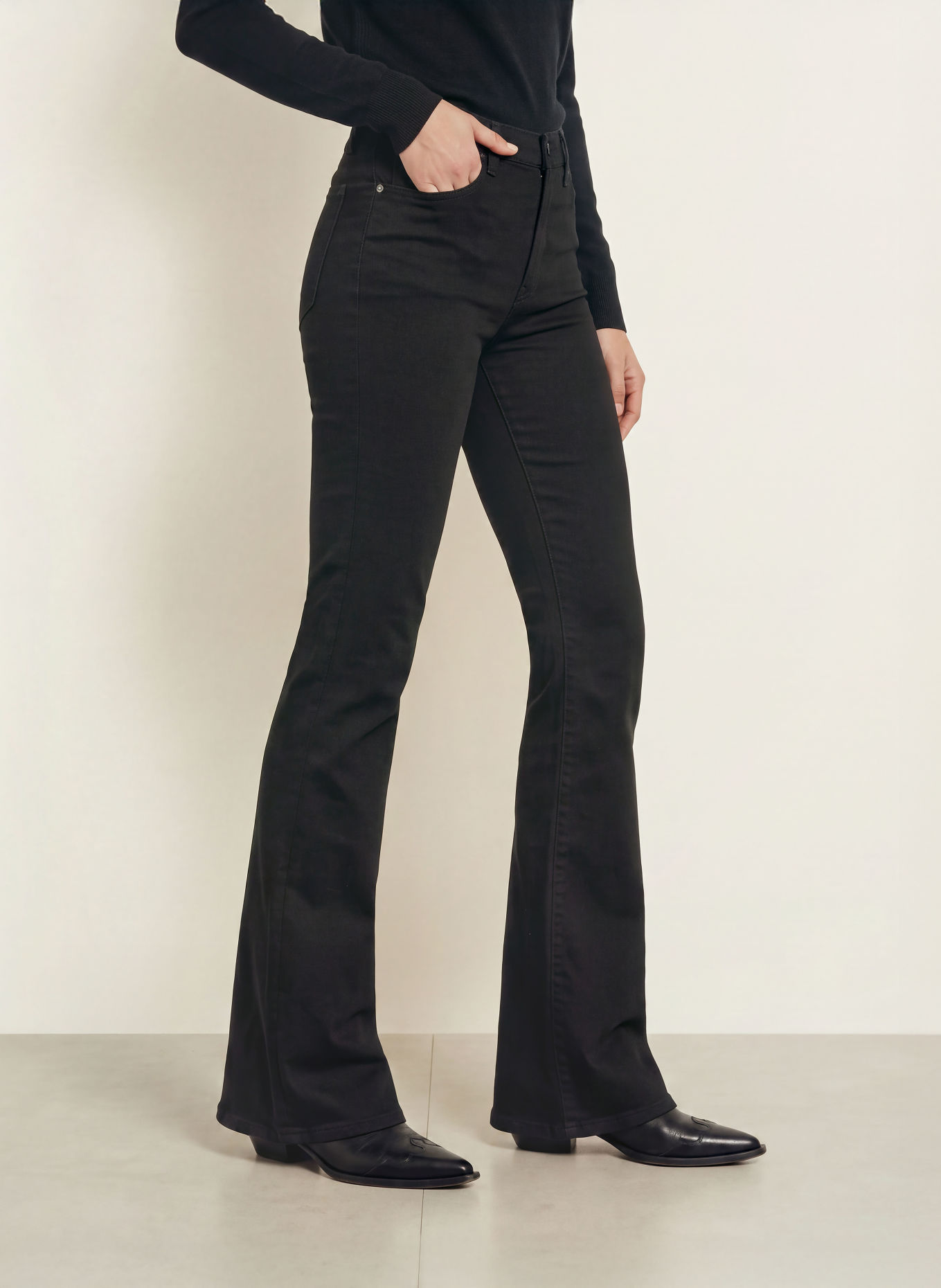 FRAME Flared jeans THE FLARE: BLK BLACK
