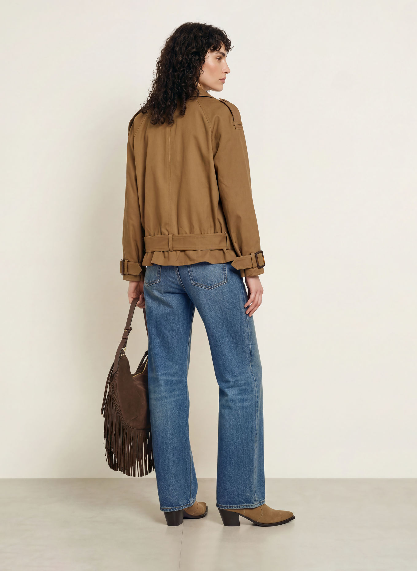 FRAME Wide Leg Jeans THE BOW CROP: SNDW SOUNDWAVE