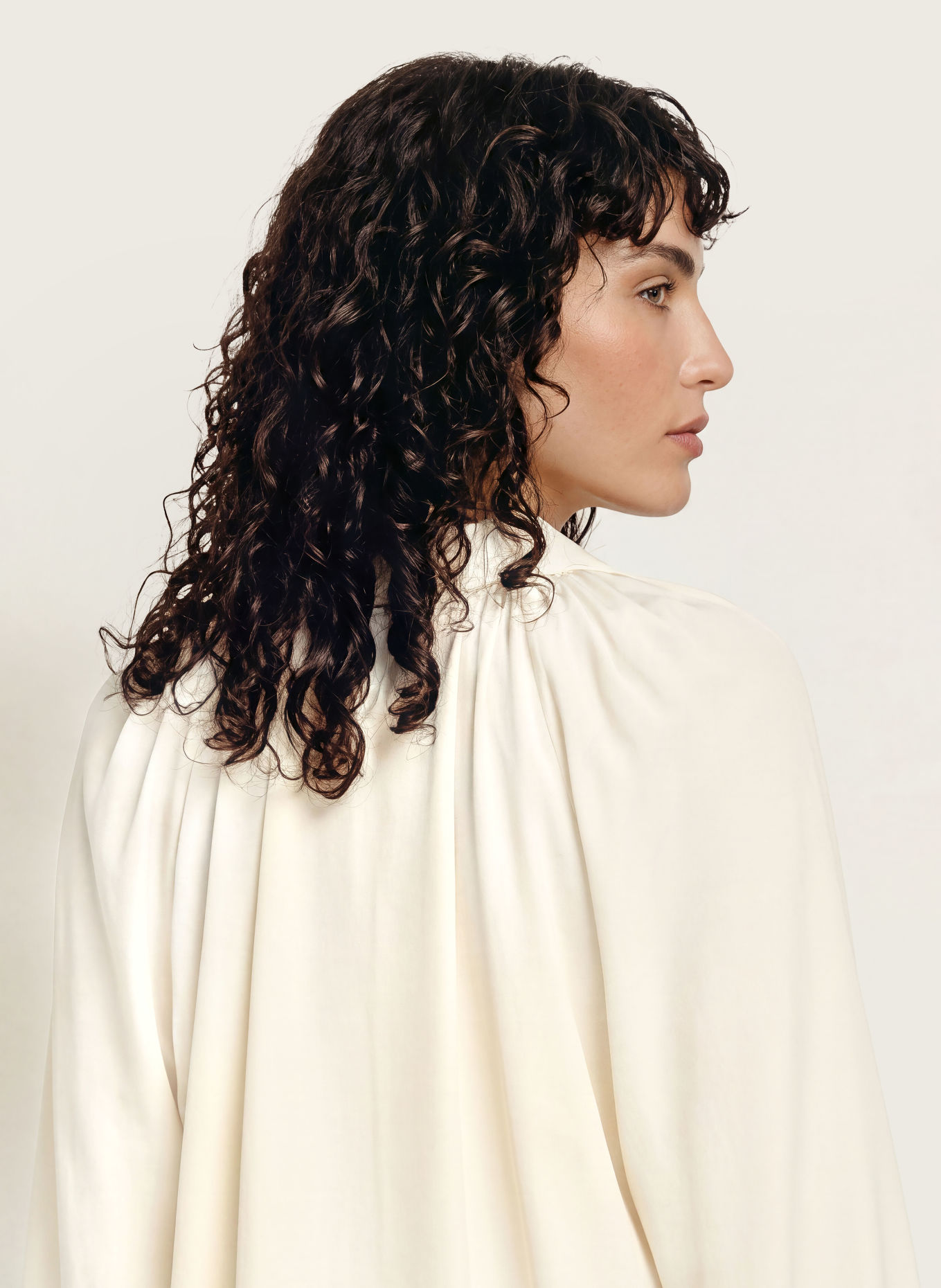 FRAME Seidenbluse THE SILK GALA SHIRT: CREME