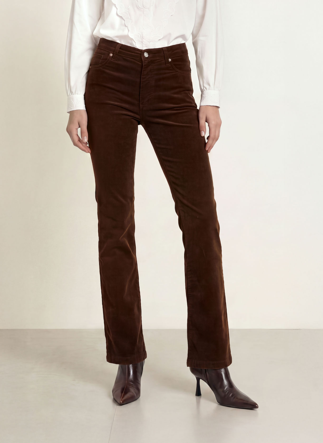 FRAME Pantalon bootcut THE CORDUROY REBOOT en velours côtelé: ESPR ESPRESSO