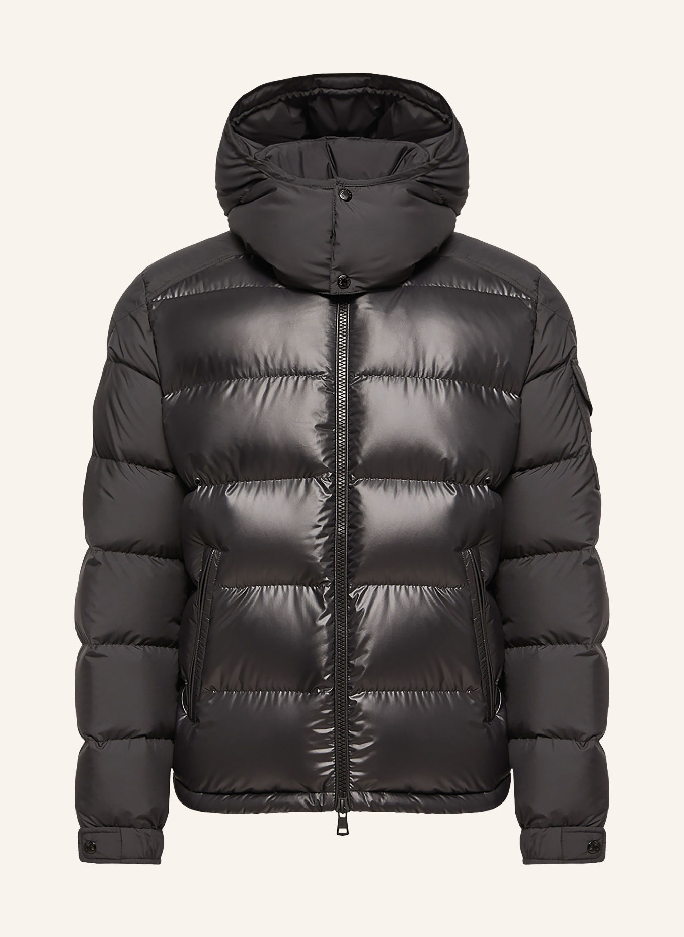 MONCLER Daunenjacke MAYA mit abnehmbarer Kapuze: SCHWARZ