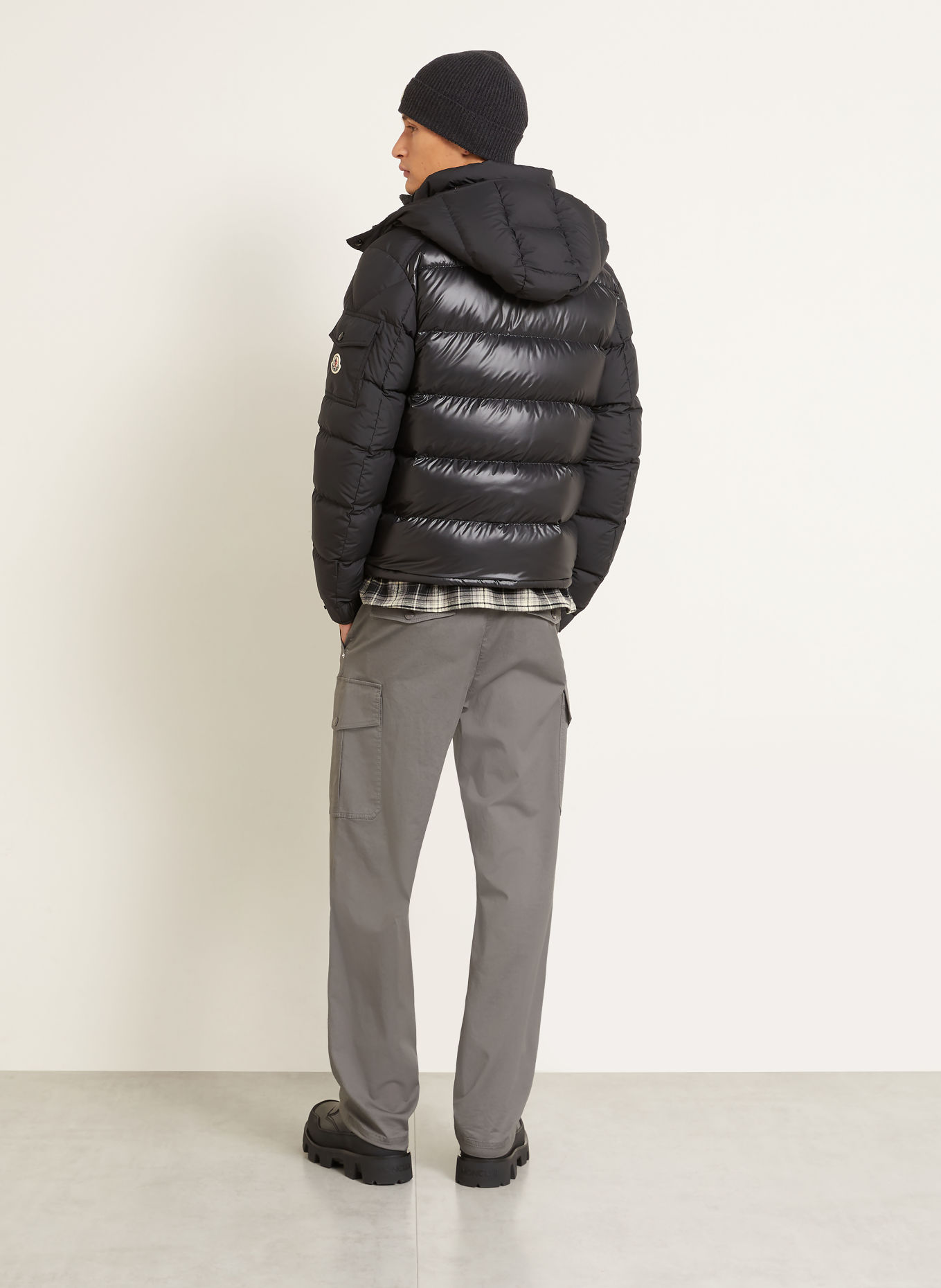 MONCLER Daunenjacke MAYA mit abnehmbarer Kapuze: SCHWARZ