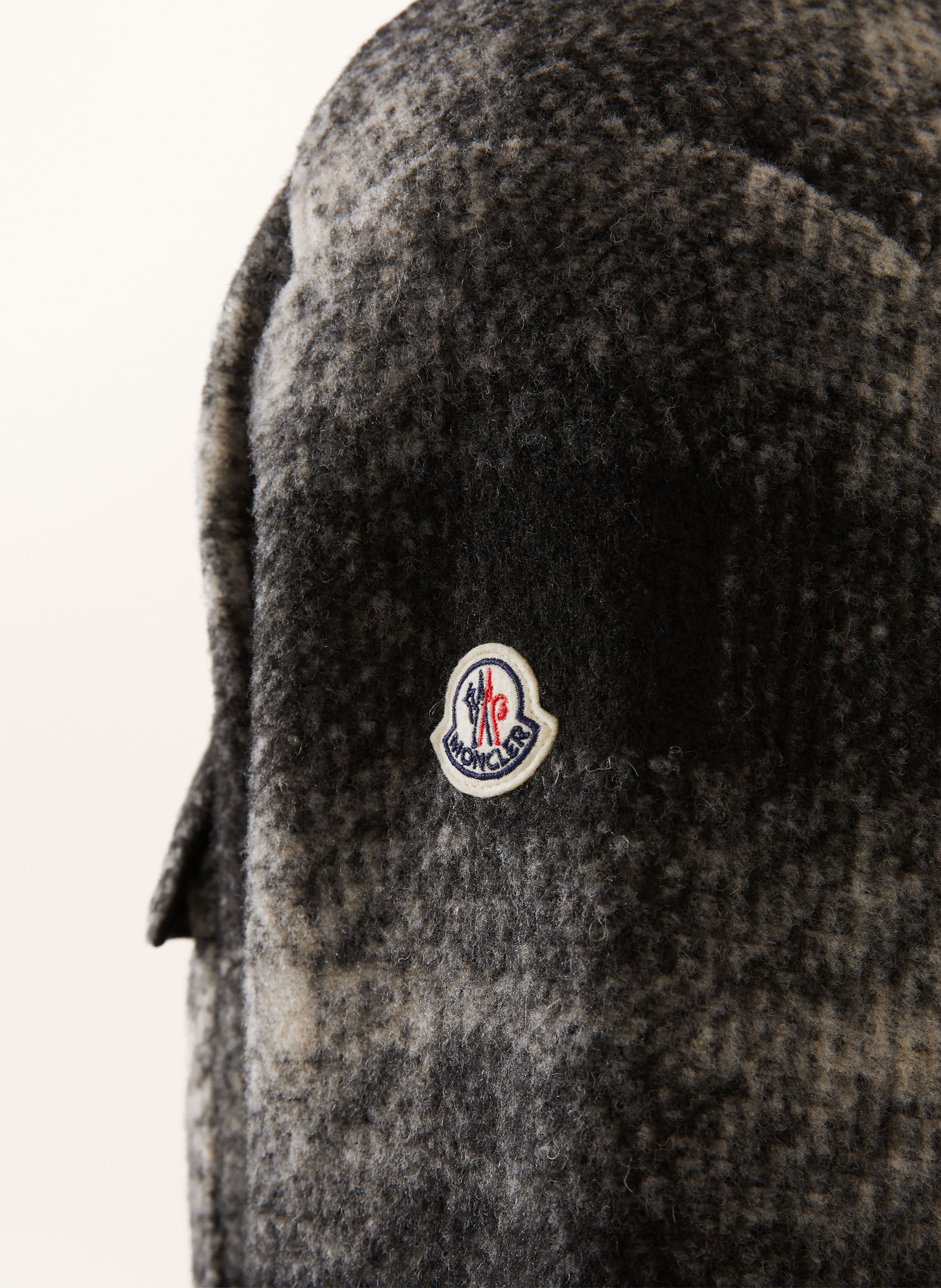 MONCLER Overjacket: SCHWARZ / HELLGRAU / DUNKELGRAU