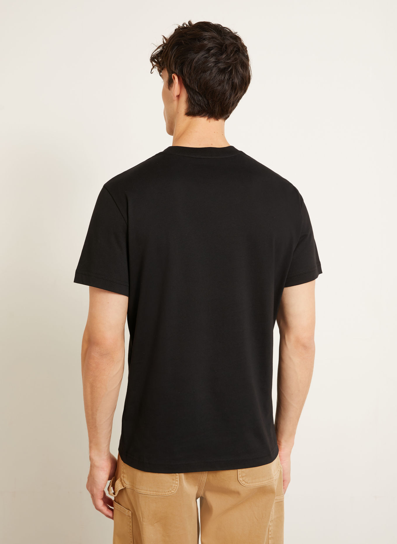 MONCLER T-shirt: BLACK / ECRU / RED