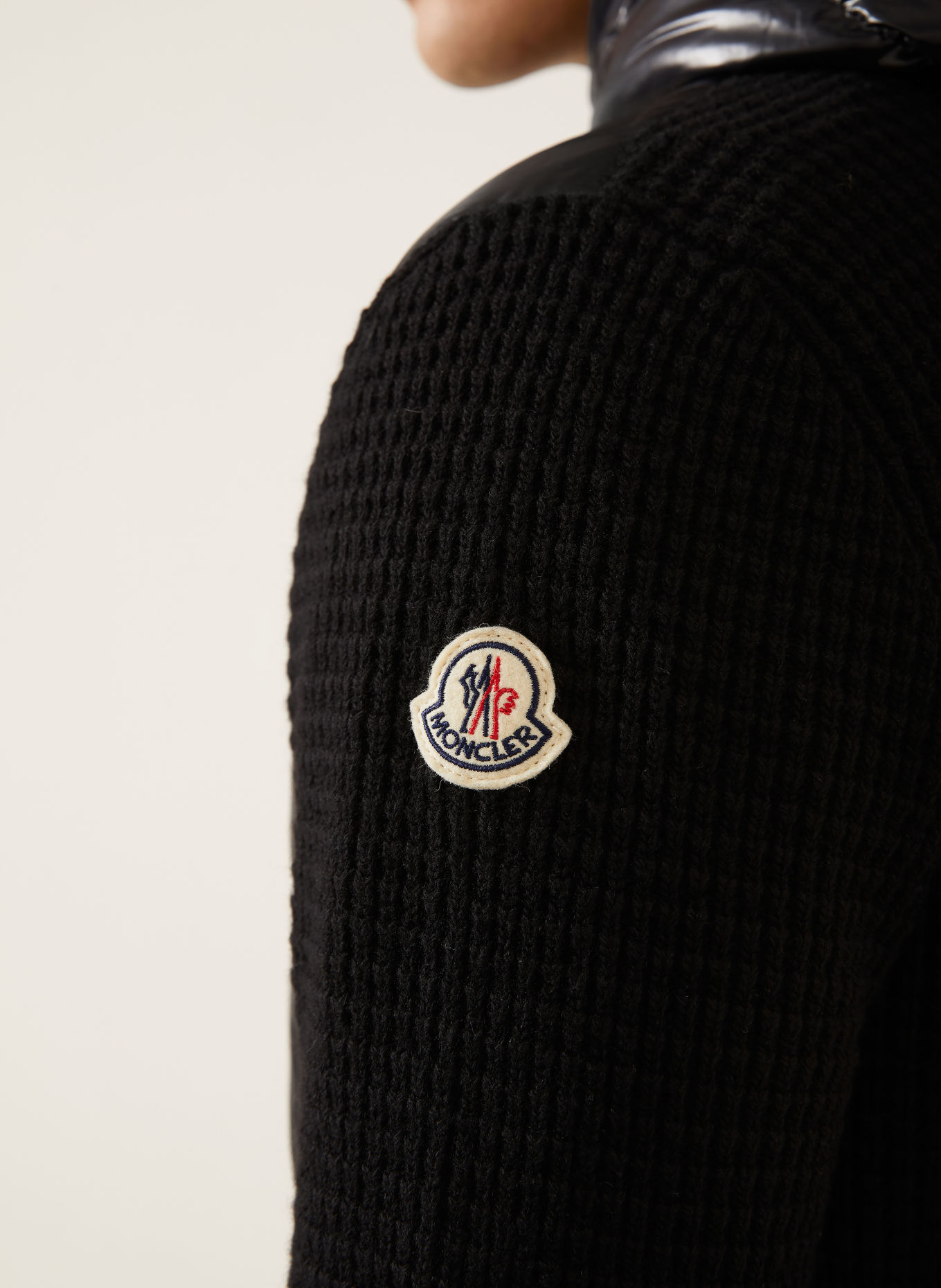 MONCLER Lightweight down jacket in a blend of materials: BLACK