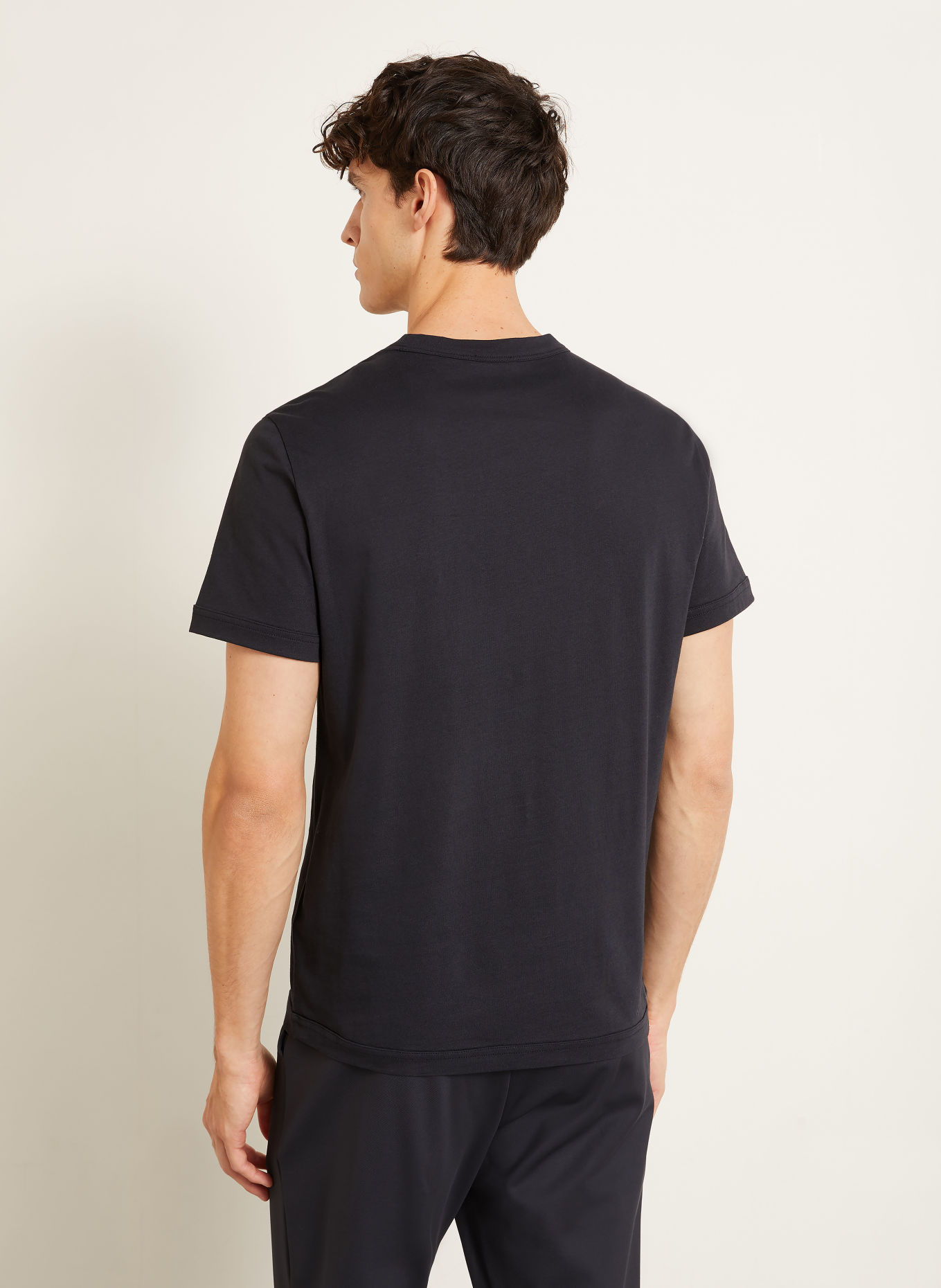 MONCLER T-shirt: DARK BLUE / DARK BROWN