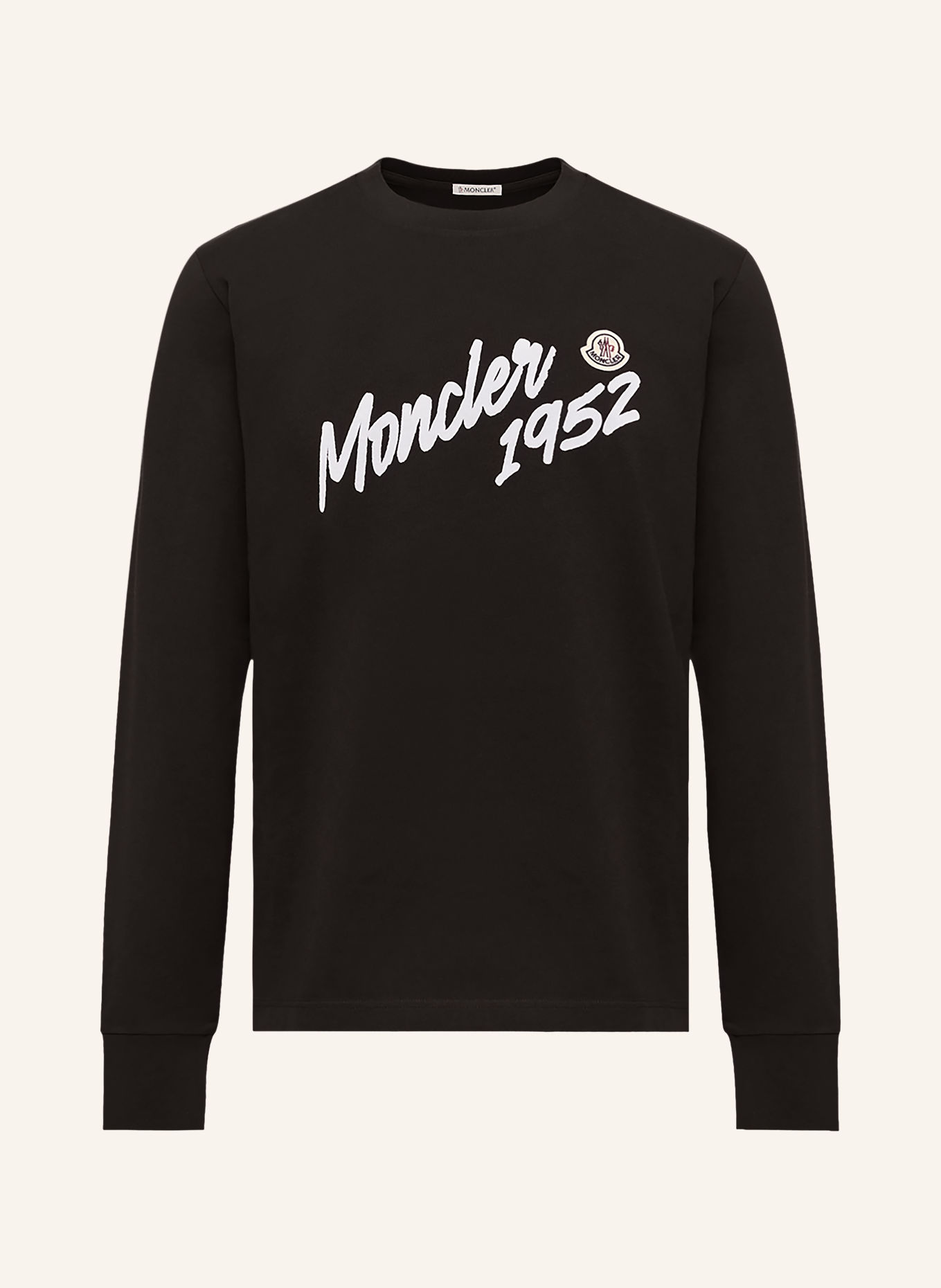 MONCLER Long-sleeve shirt: BLACK / RED / WHITE