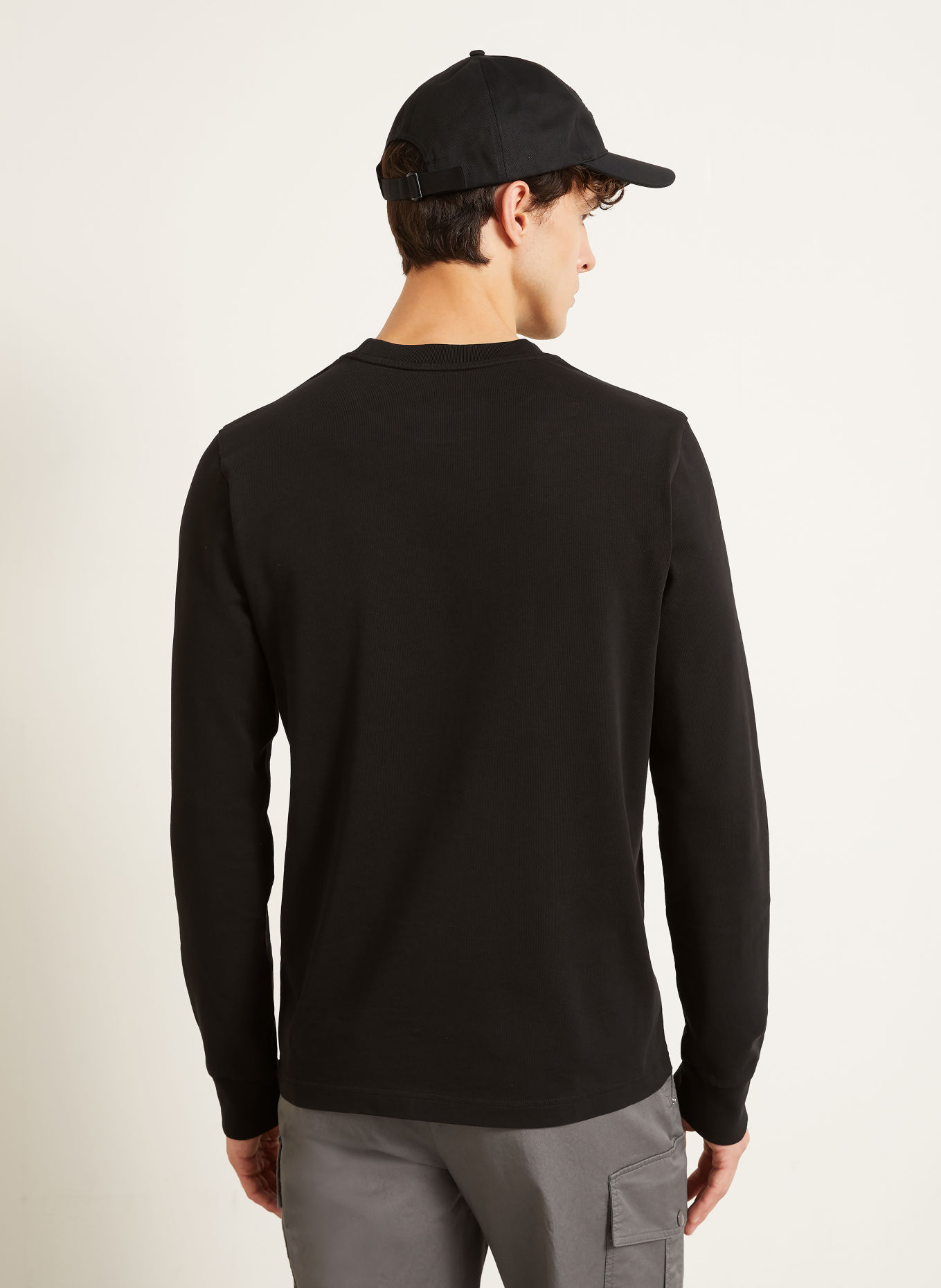 MONCLER Long-sleeve shirt: BLACK / RED / WHITE