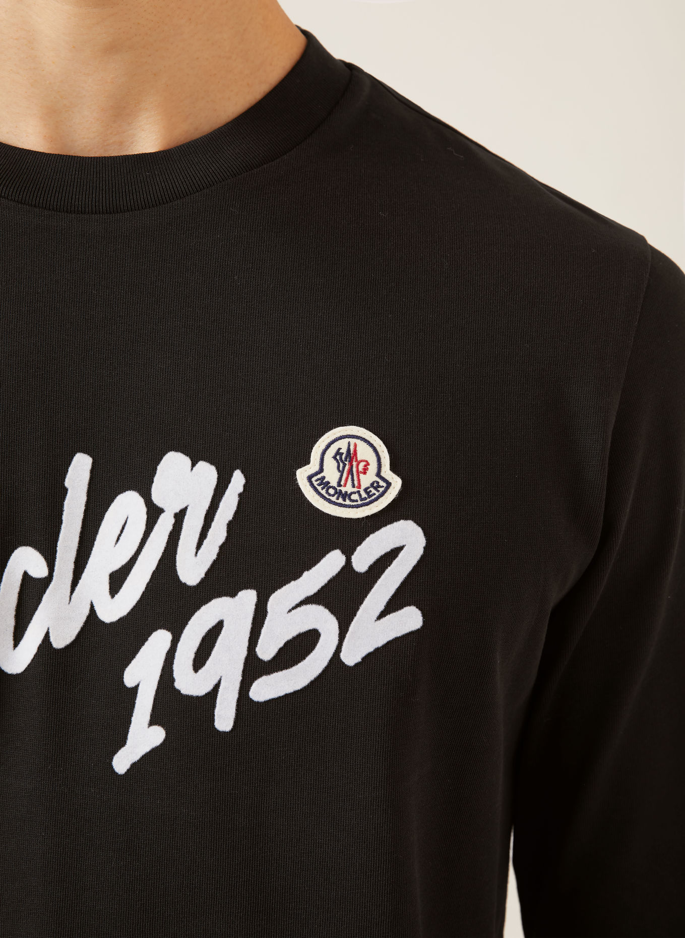 MONCLER Long-sleeve shirt: BLACK / RED / WHITE