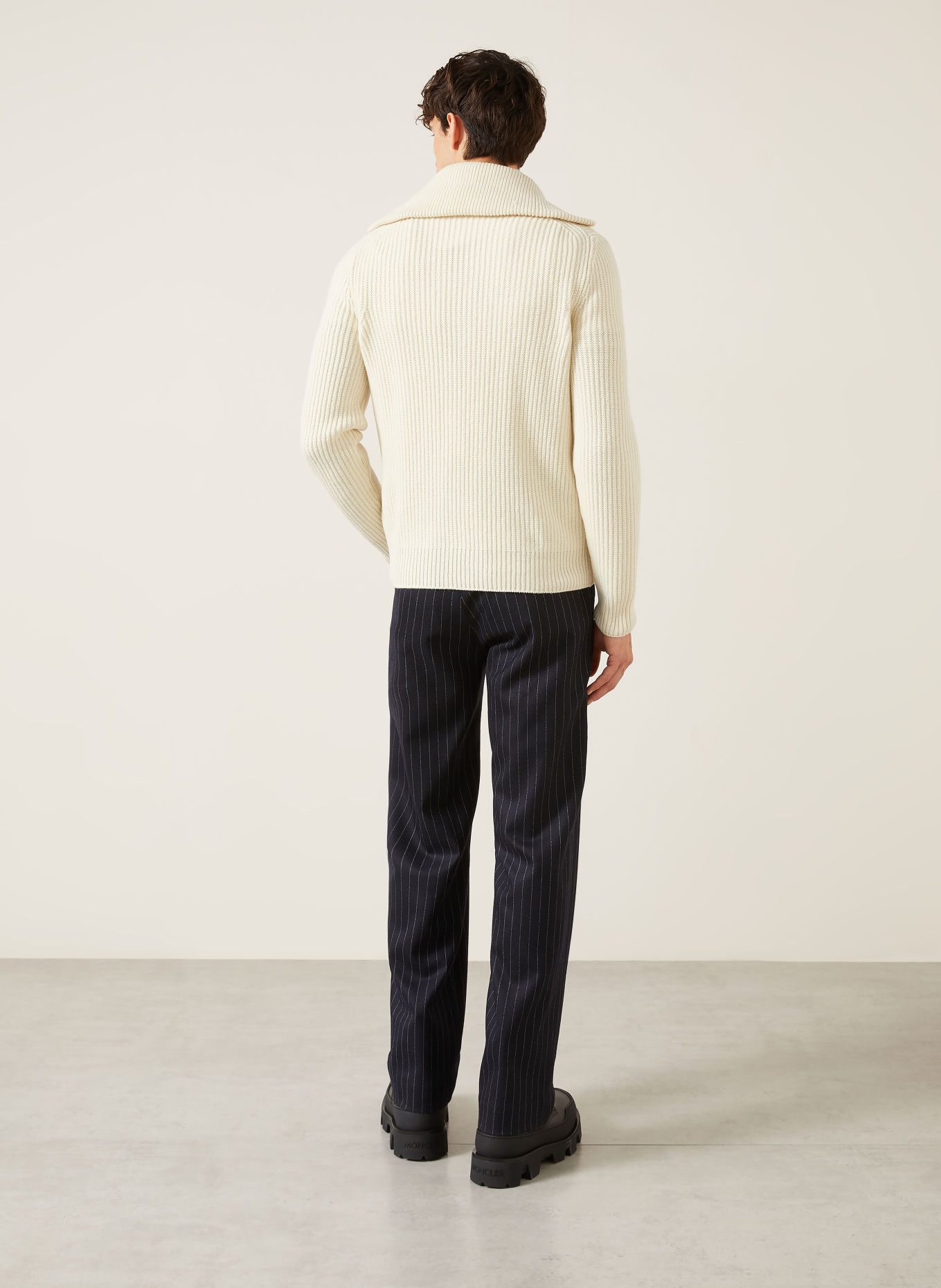 MONCLER Half-zip sweater: CREAM