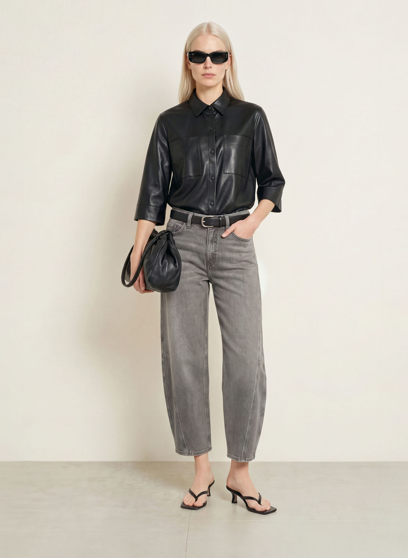 OPUS Barrel Jeans LOLAH: 70404 mid grey