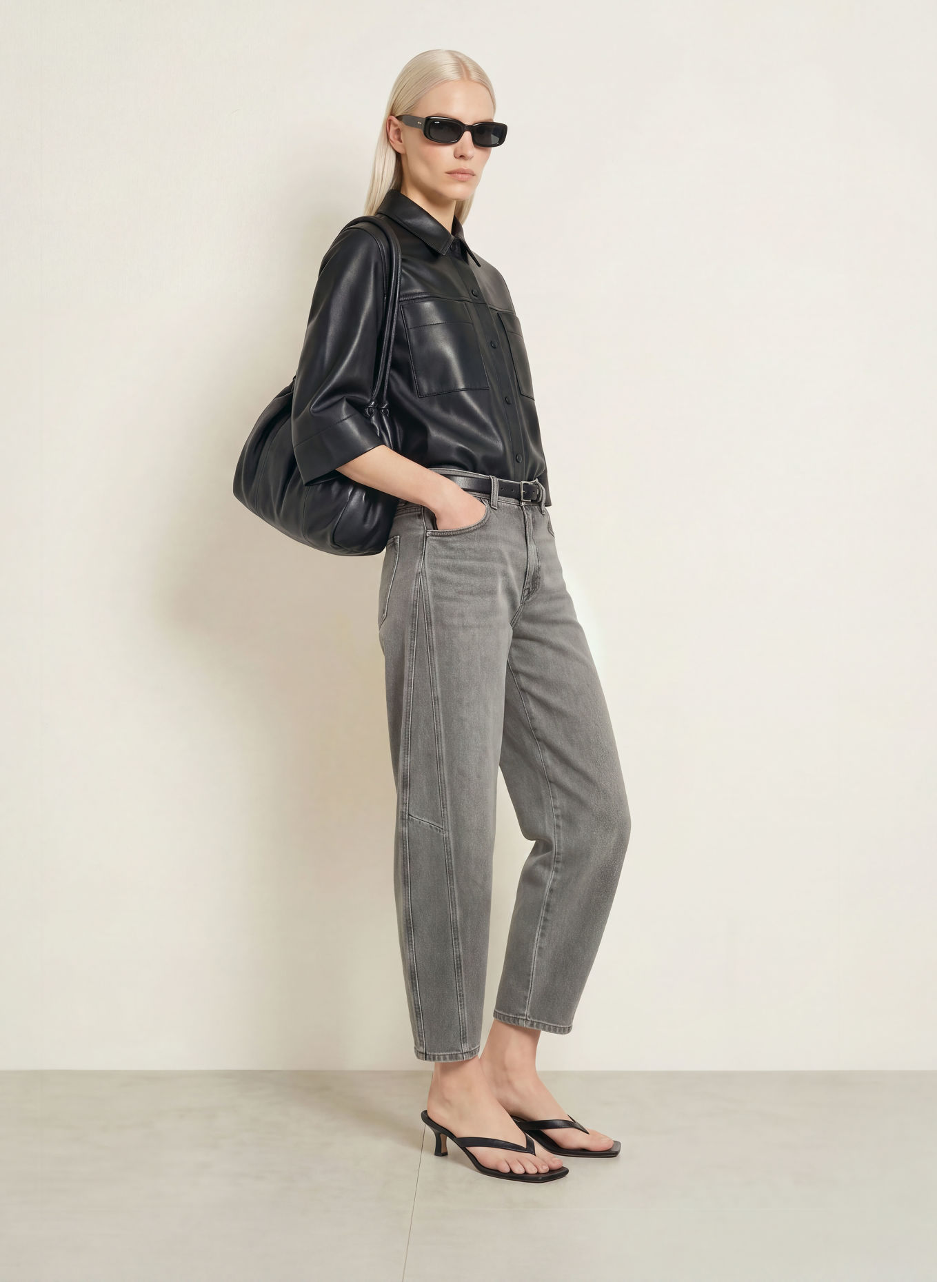 OPUS Barrel Jeans LOLAH: 70404 mid grey