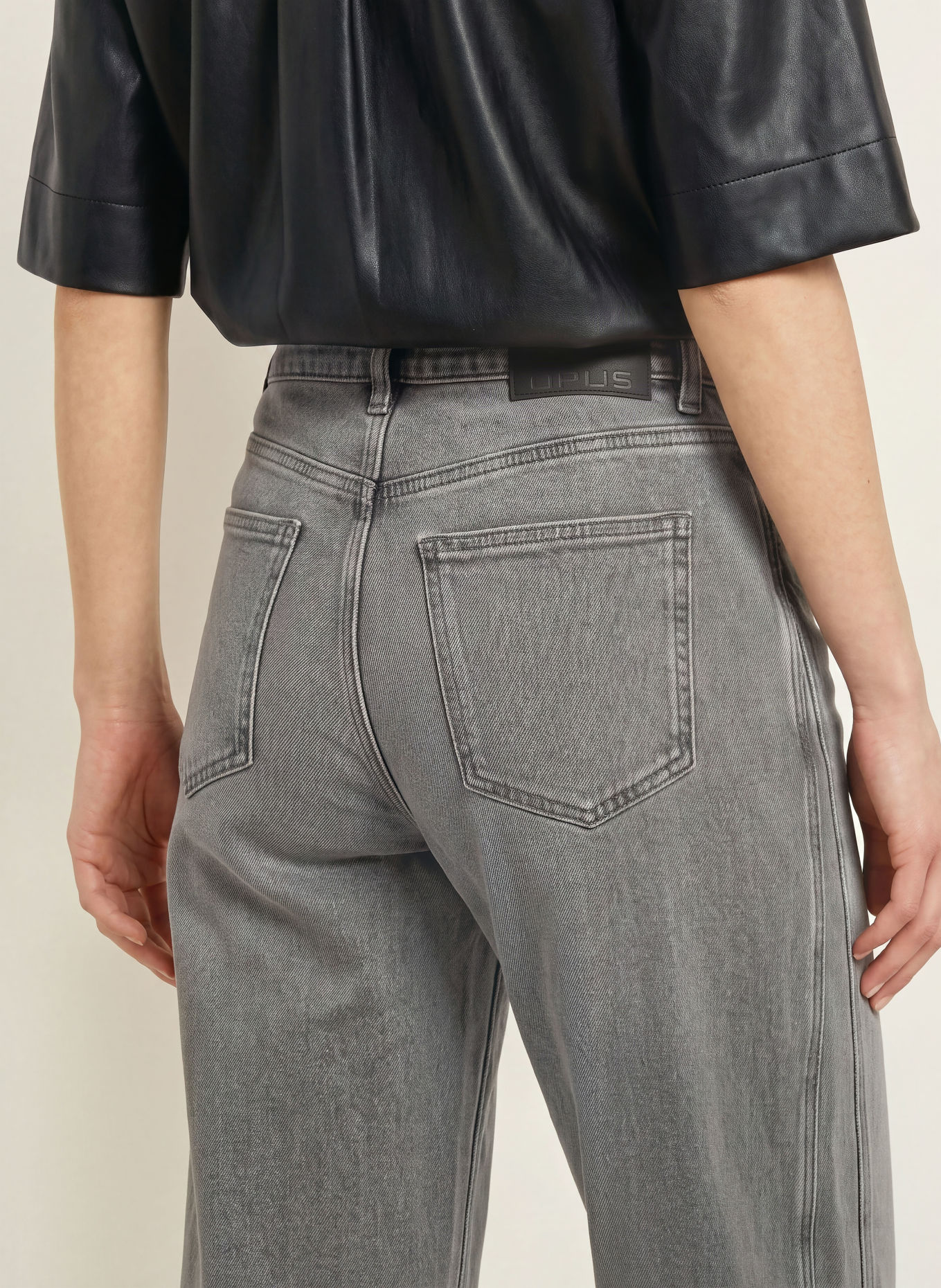 OPUS Barrel Jeans LOLAH: 70404 mid grey