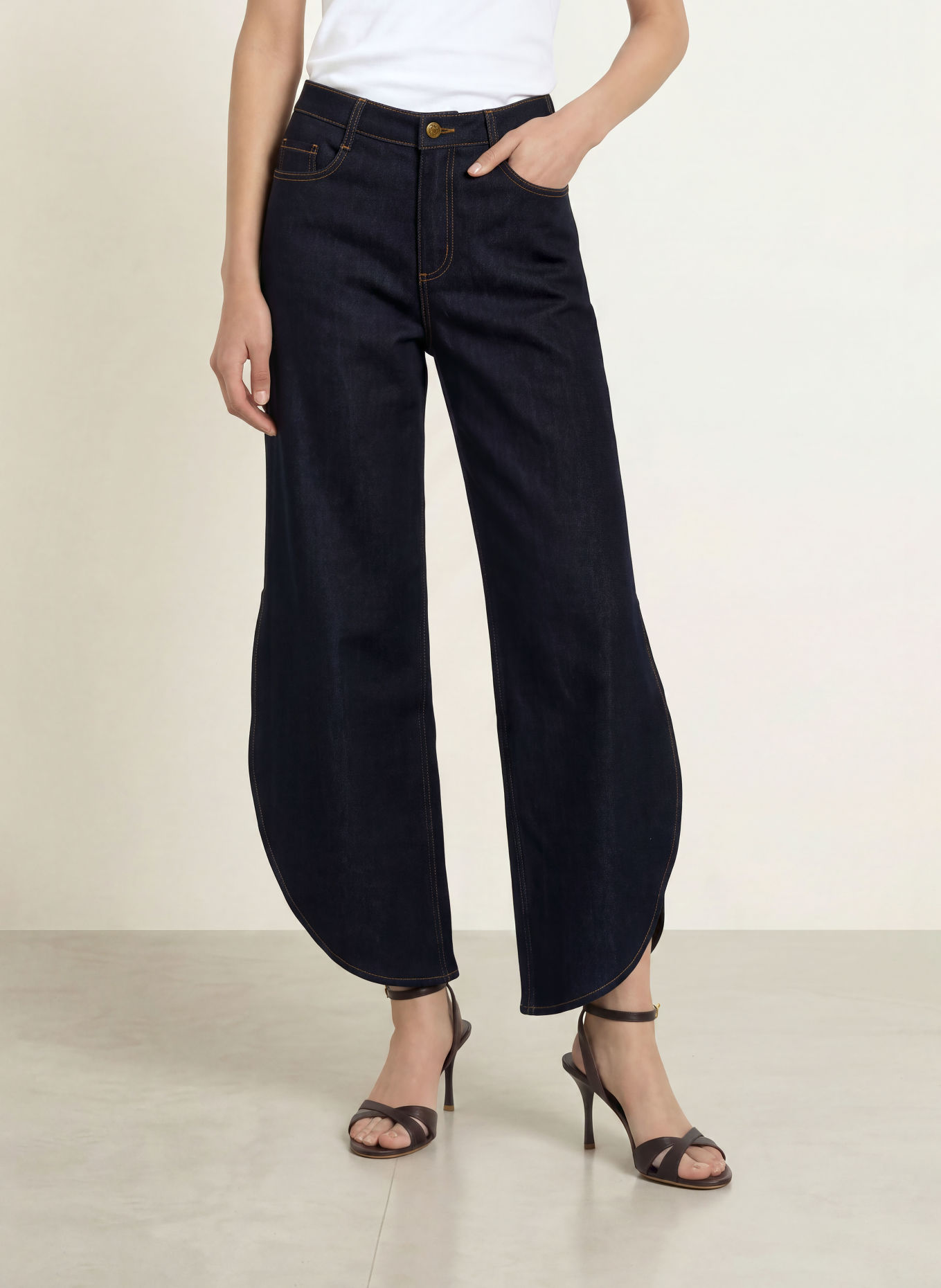 Joseph Ribkoff Jeansy typu barrel: 3302 Dark Denim