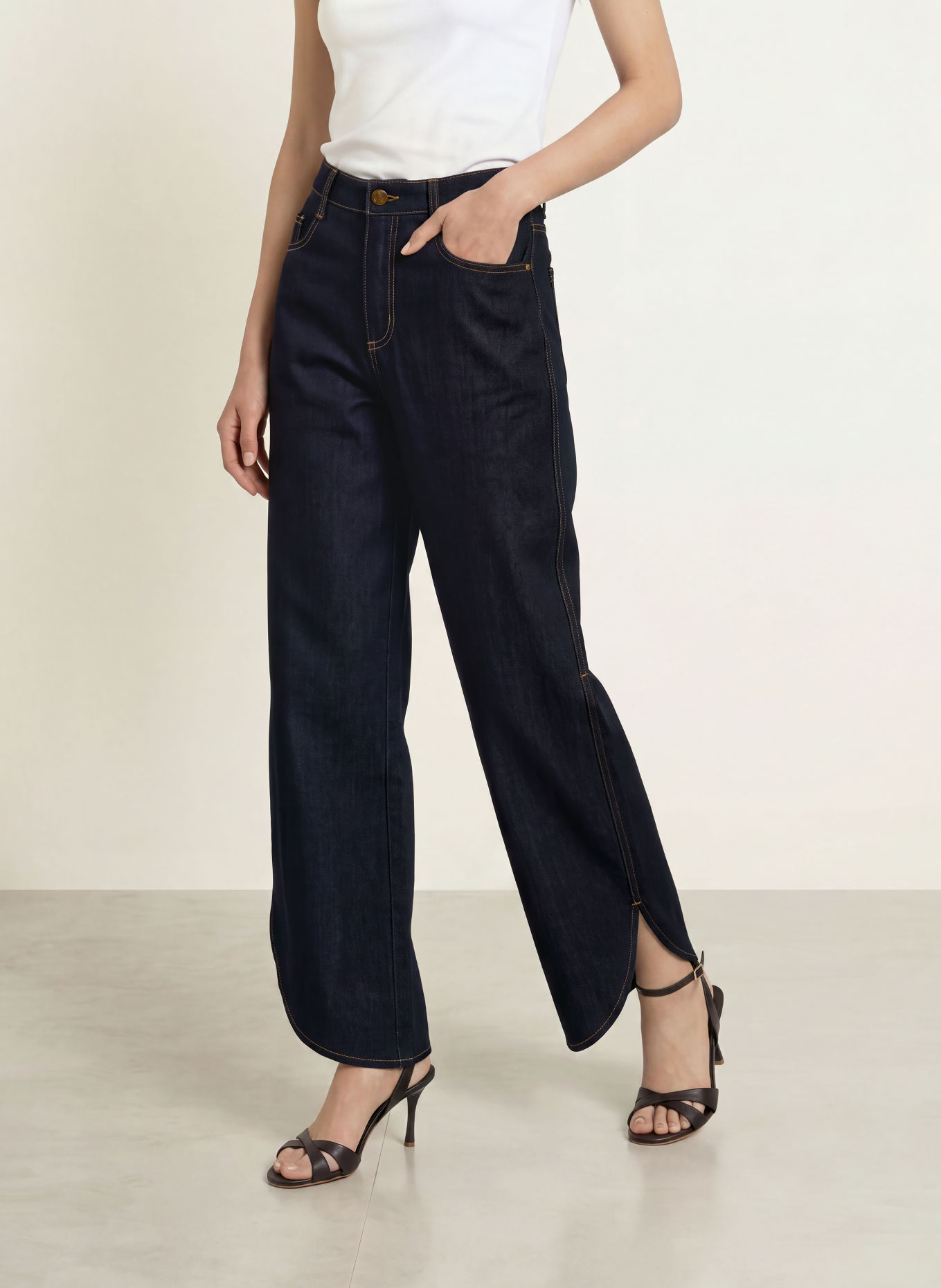 Joseph Ribkoff Jeansy typu barrel: 3302 Dark Denim