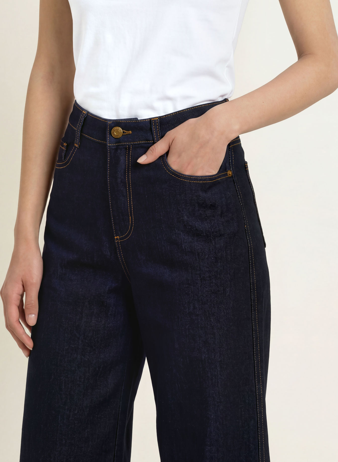Joseph Ribkoff Jeansy typu barrel: 3302 Dark Denim