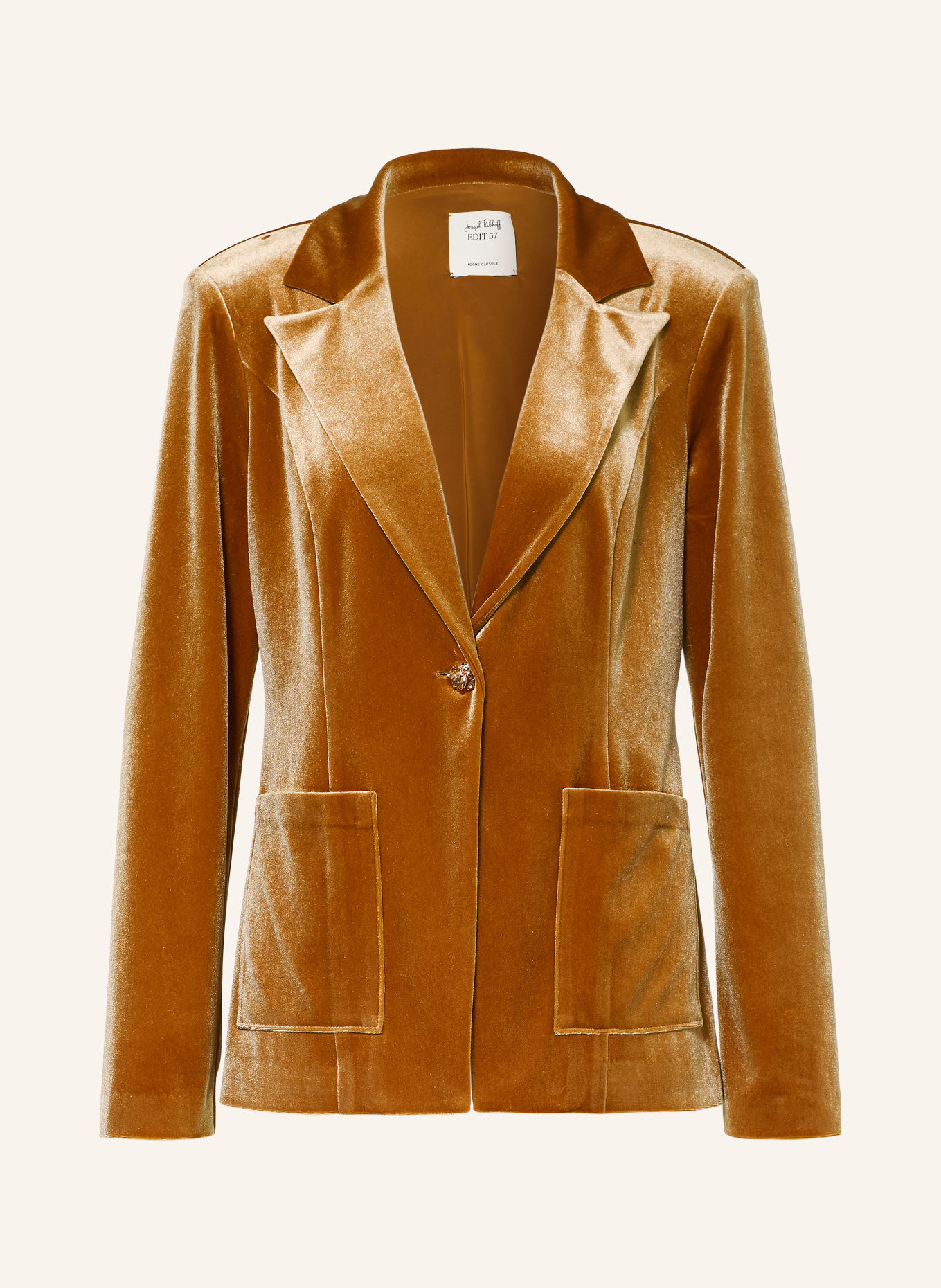 Joseph Ribkoff Velvet Blazer: DARK ORANGE