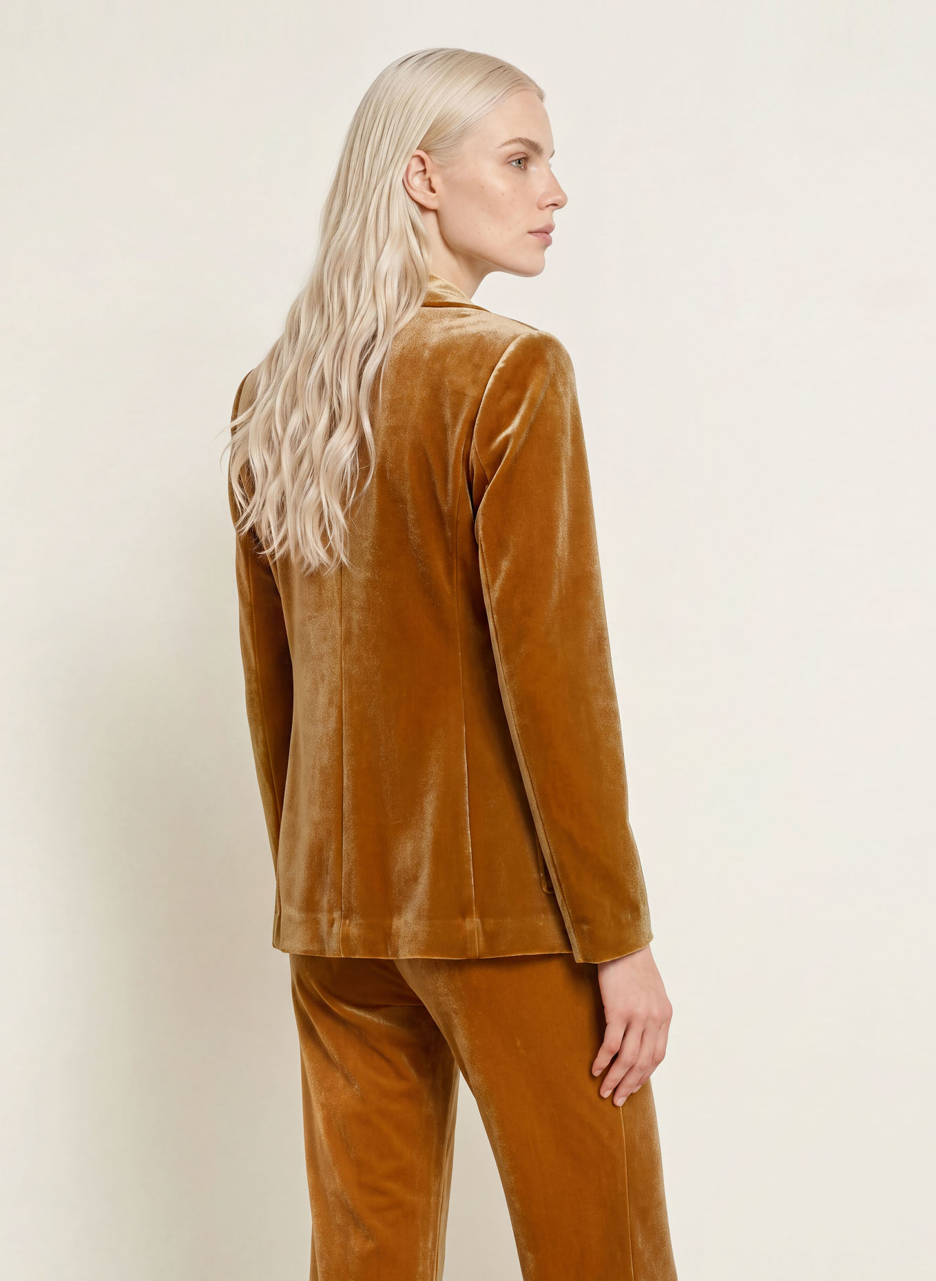 Joseph Ribkoff Velvet Blazer: DARK ORANGE