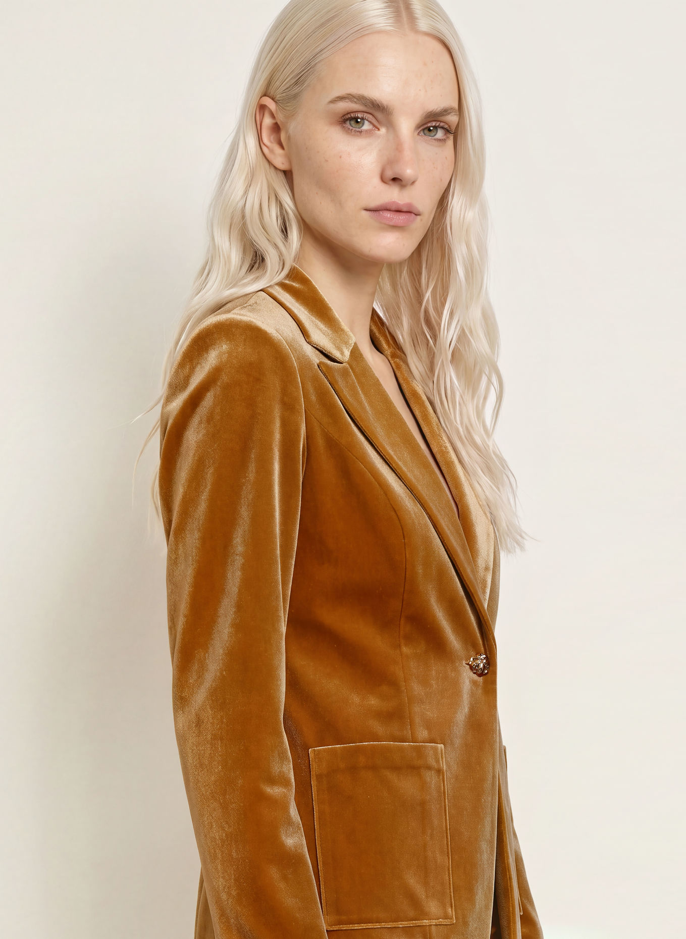 Joseph Ribkoff Velvet Blazer: DARK ORANGE