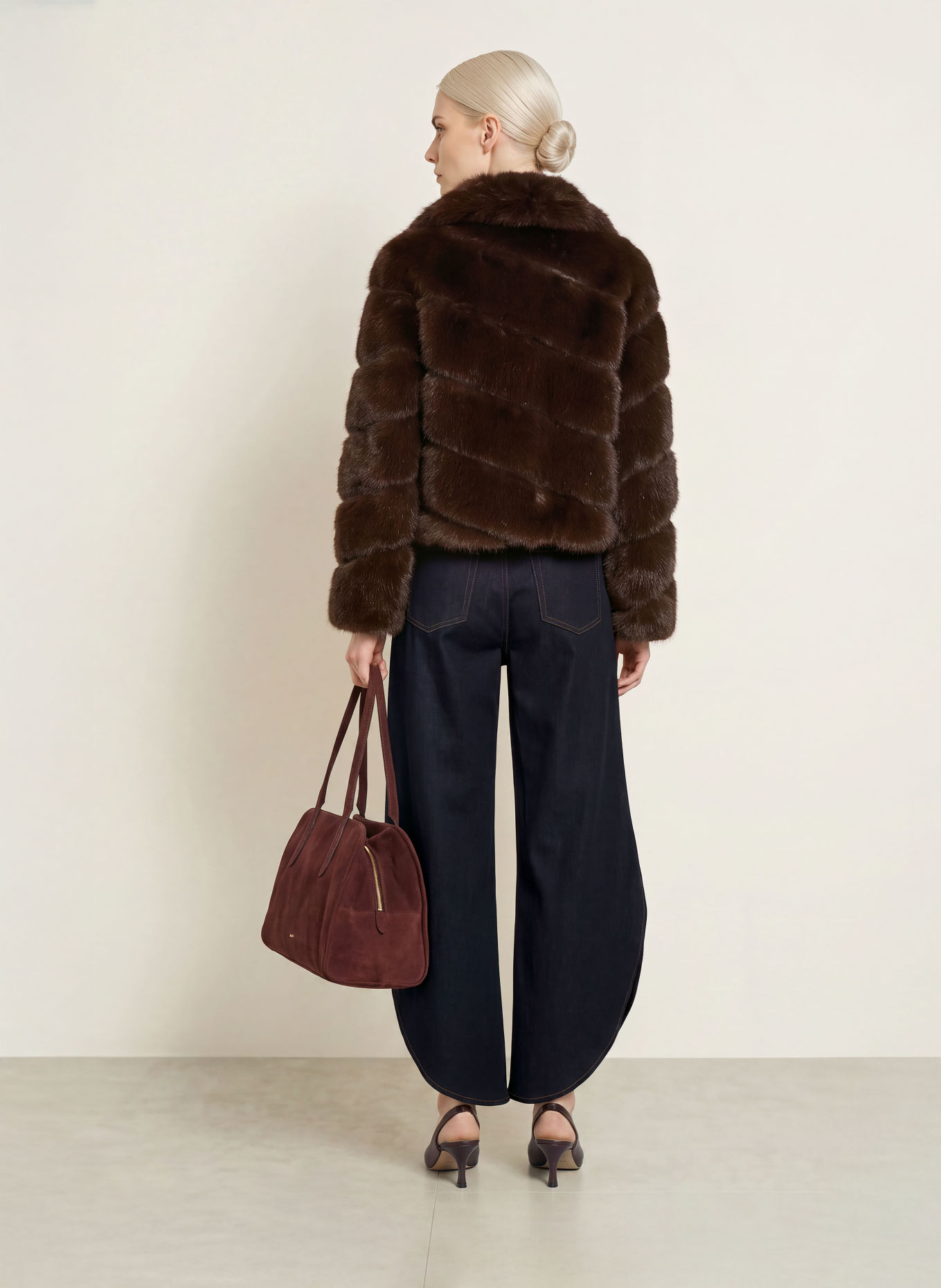 Joseph Ribkoff Kunstfell-Jacke: DUNKELBRAUN