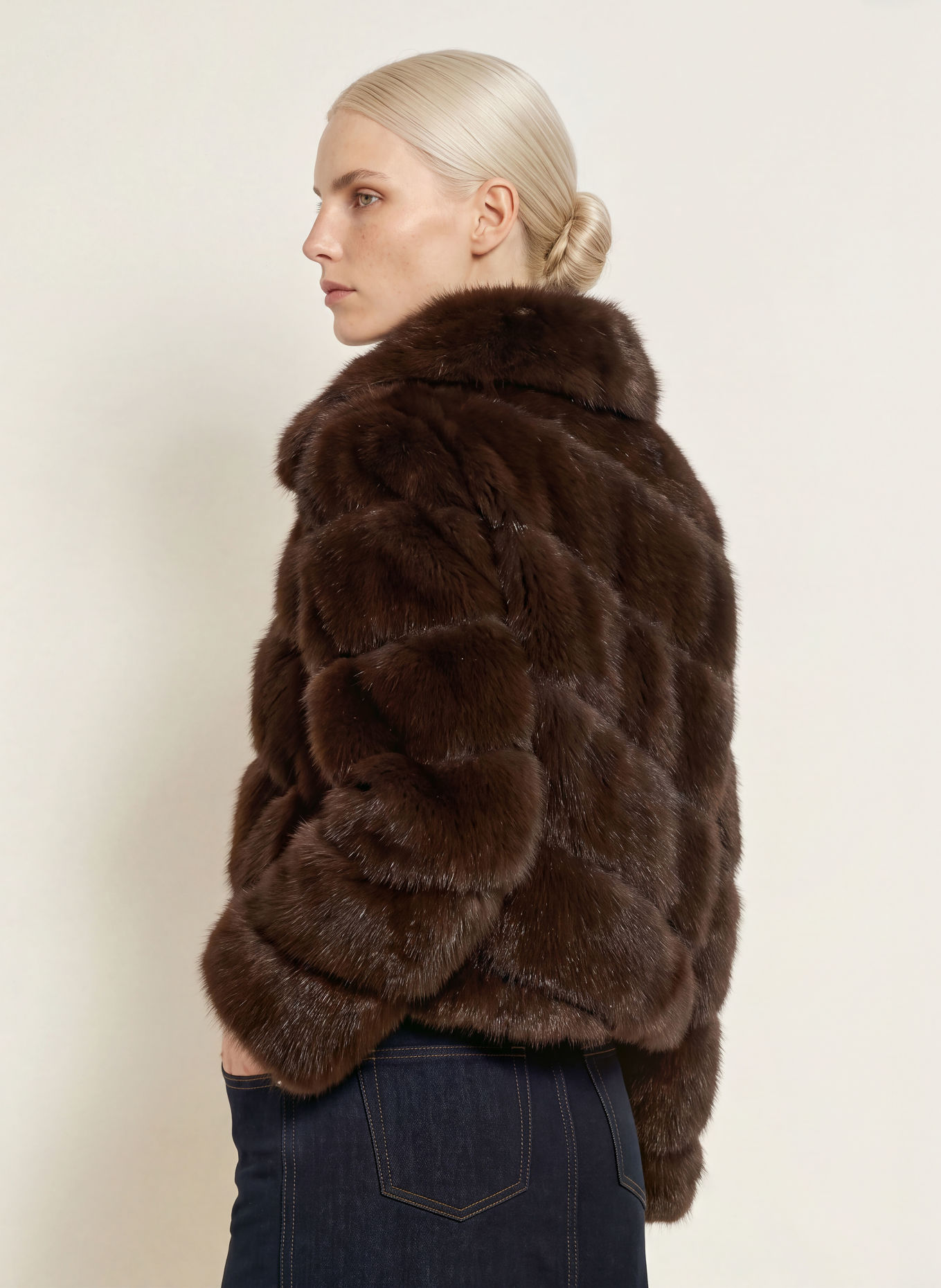 Joseph Ribkoff Kunstfell-Jacke: DUNKELBRAUN