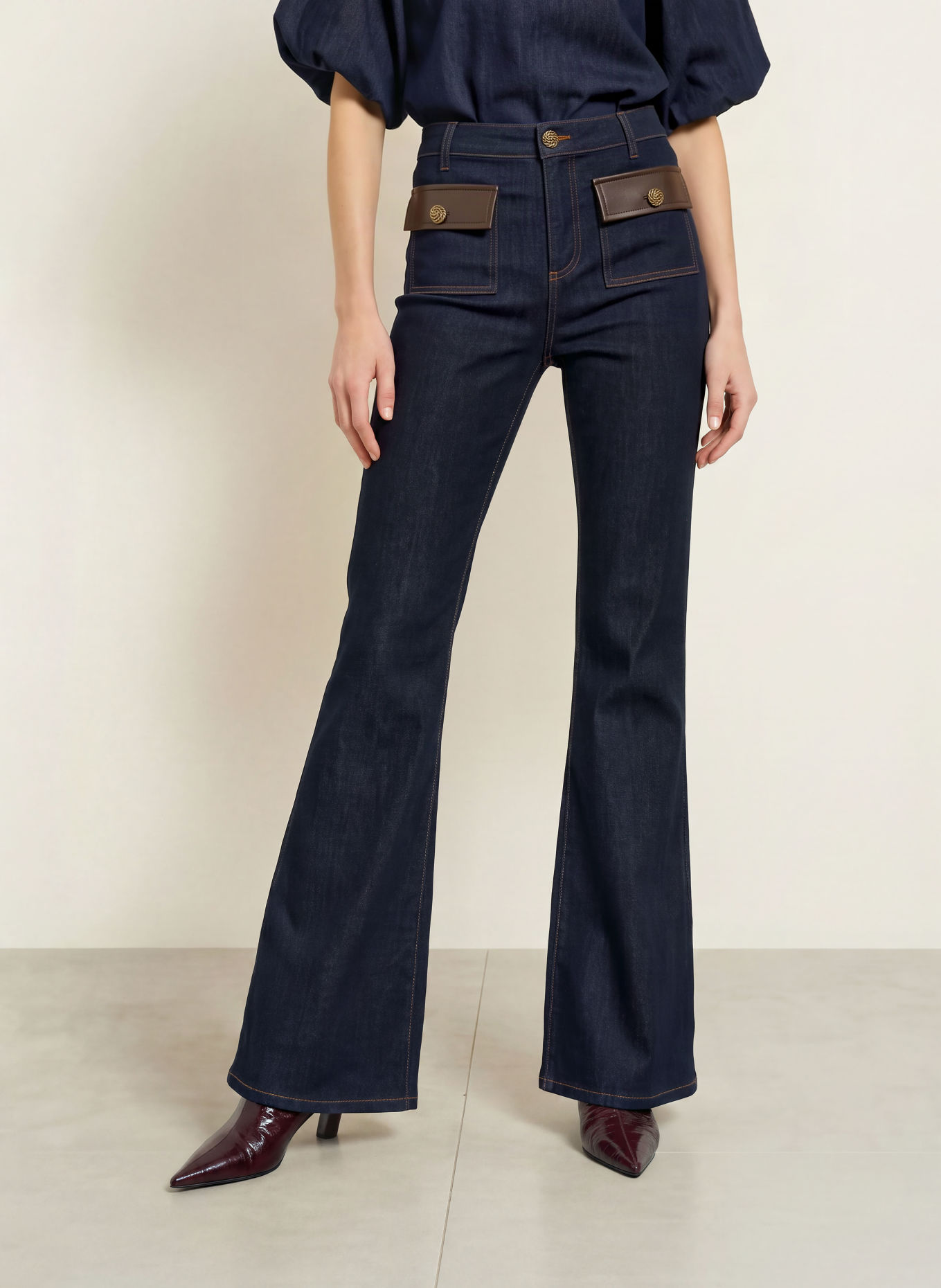 Joseph Ribkoff Flared jeans: 3302 Dark Denim
