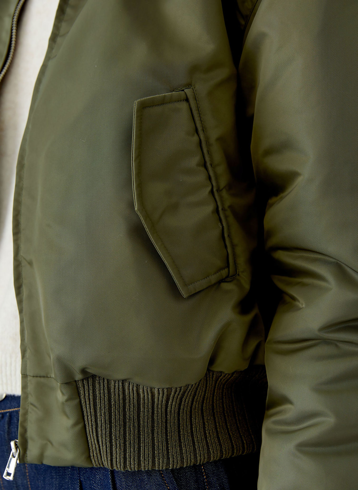 oui Blouson mit abnehmbarem Kunstfell-Kragen: KHAKI / BRAUN