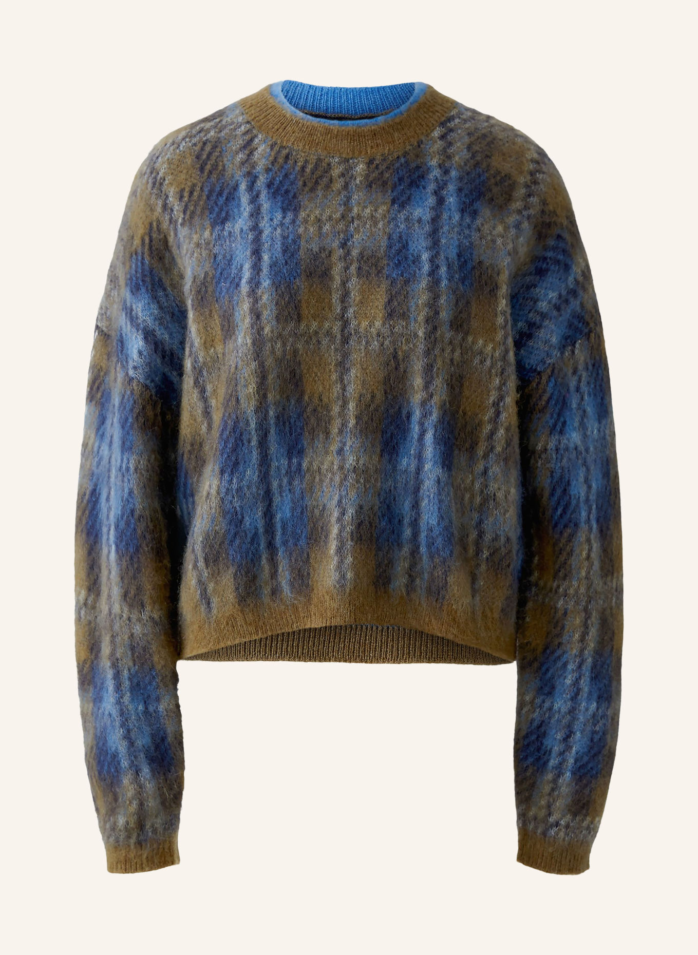 oui Pull: BLEU FONCÉ / MARRON / BLANC