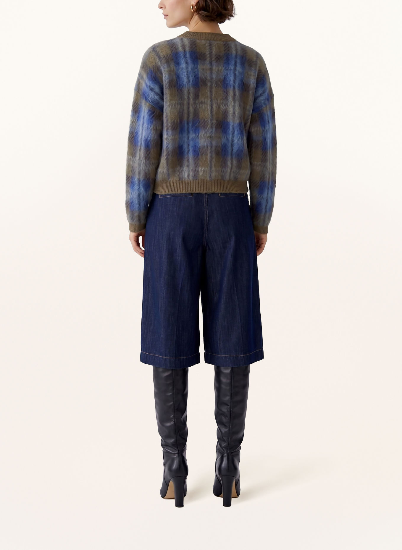 oui Pull: BLEU FONCÉ / MARRON / BLANC